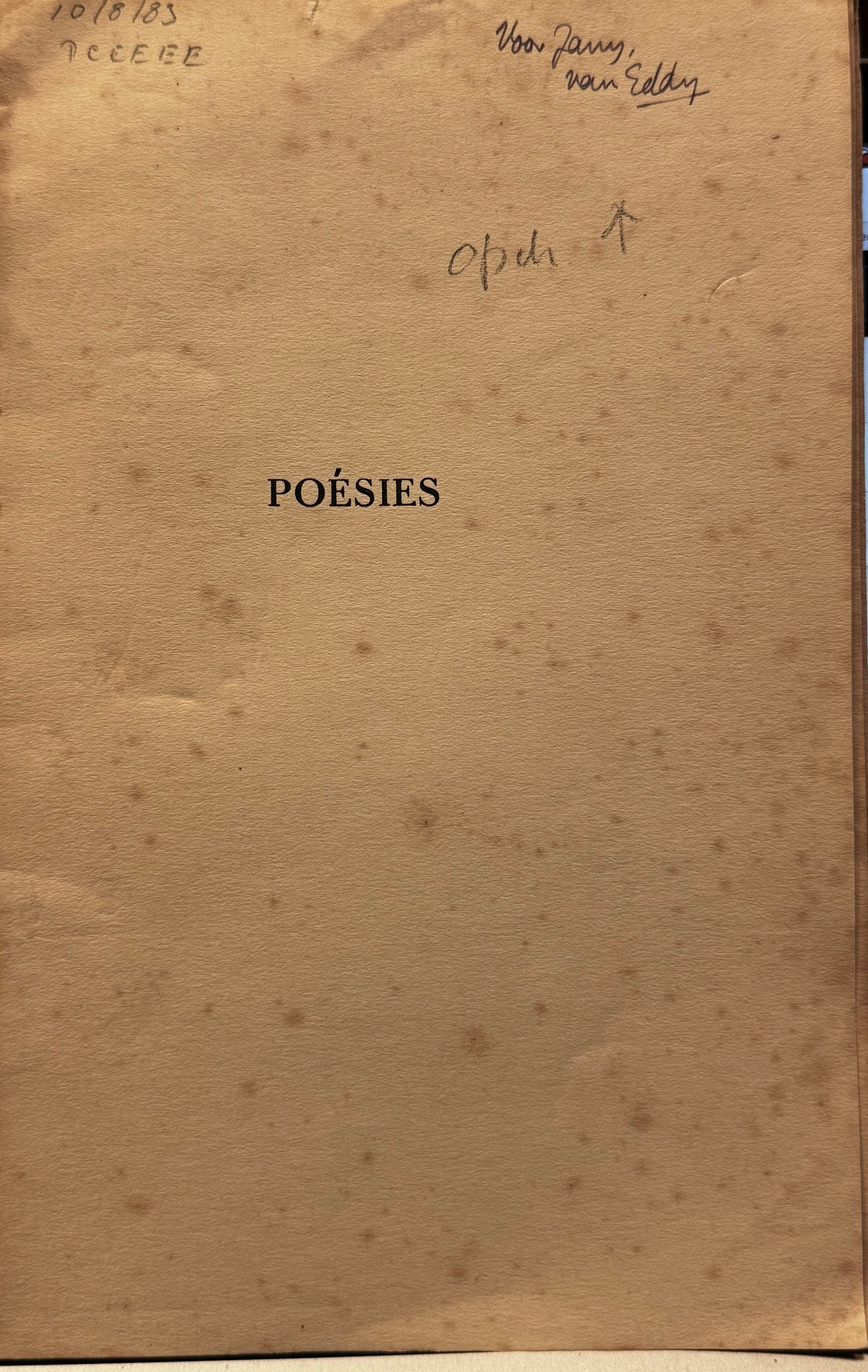 Gérard de Nerval, Poésies. A l'impremerie Javanaise en 50 exemplaires [1939]