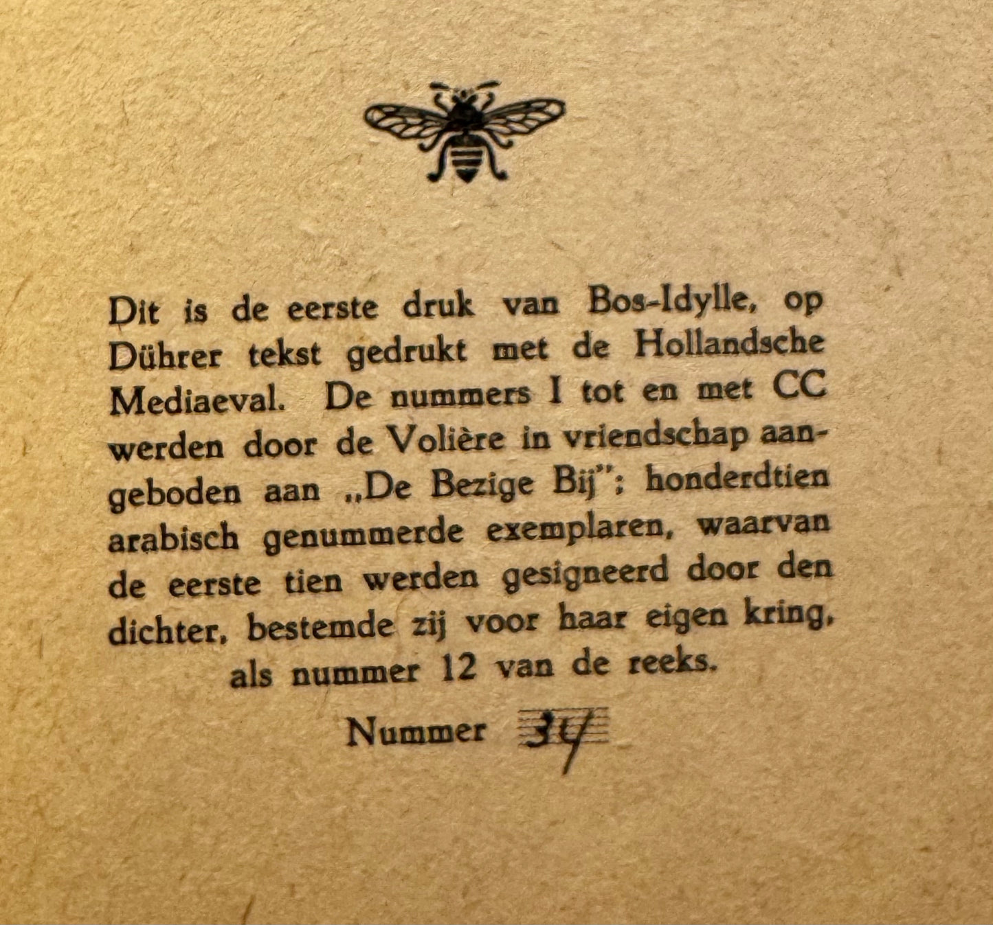 [Ab Visser] Bos-Idylle, [Groningen, H.N. Werkman] 1944