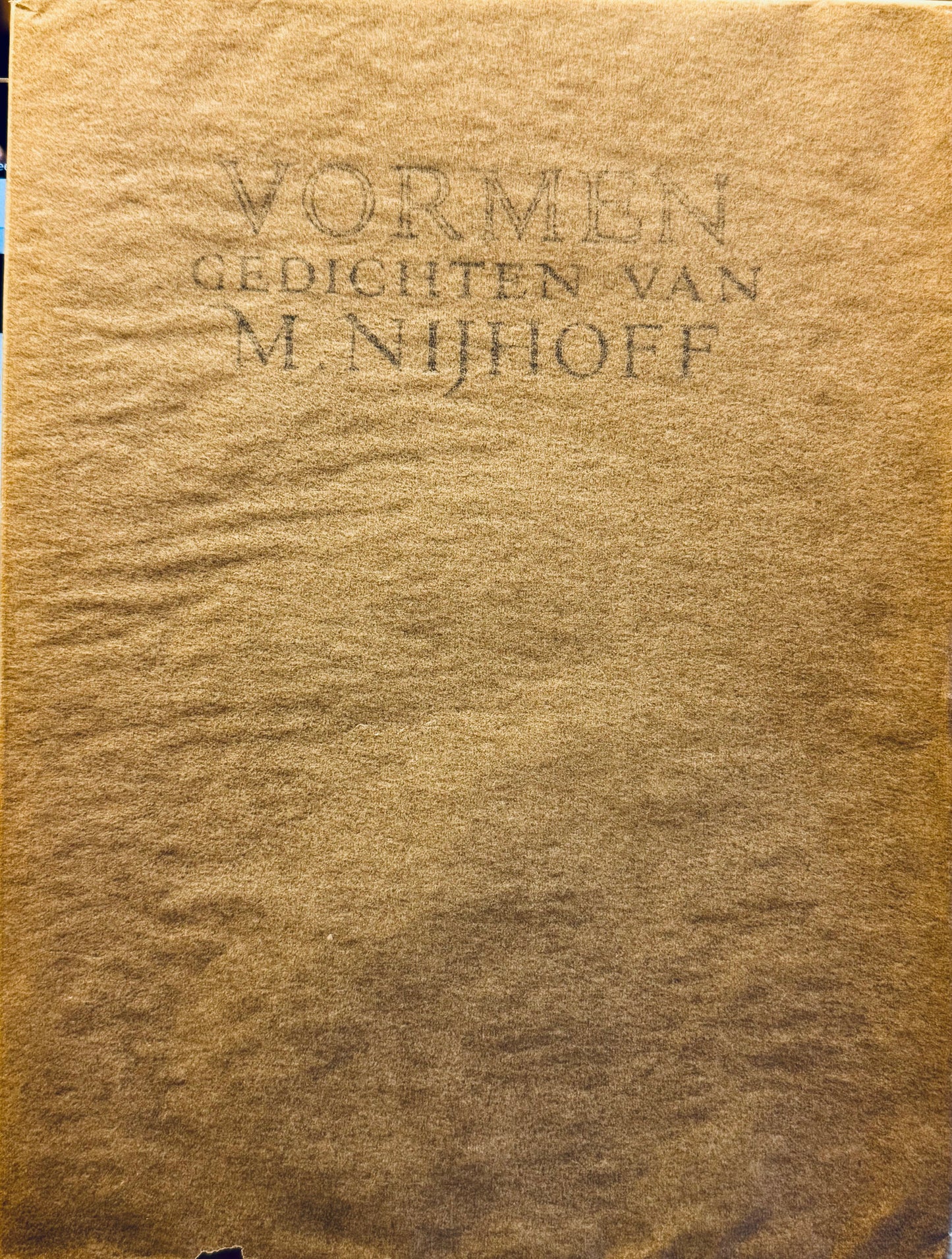 M. Nijhoff, Vormen. Gedichten. Bussum, C.A.J. van Dishoeck, 1924