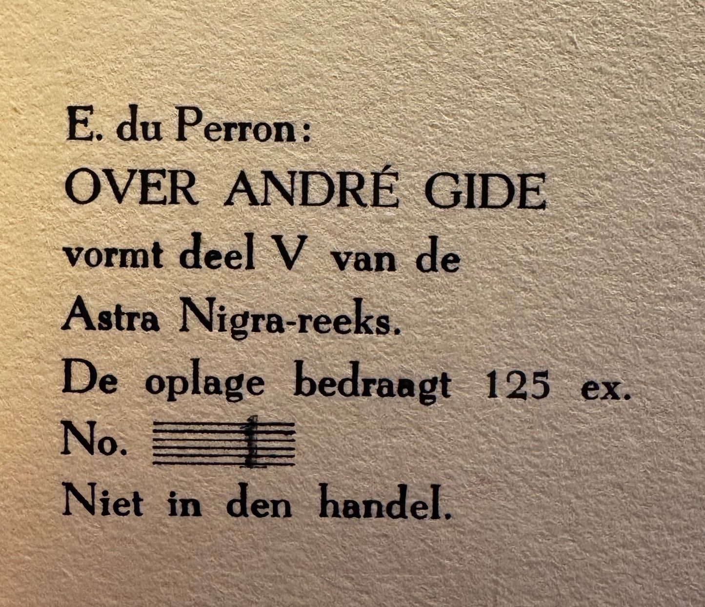 E. du Perron, Over André Gide. Astra Nigra V [1944]