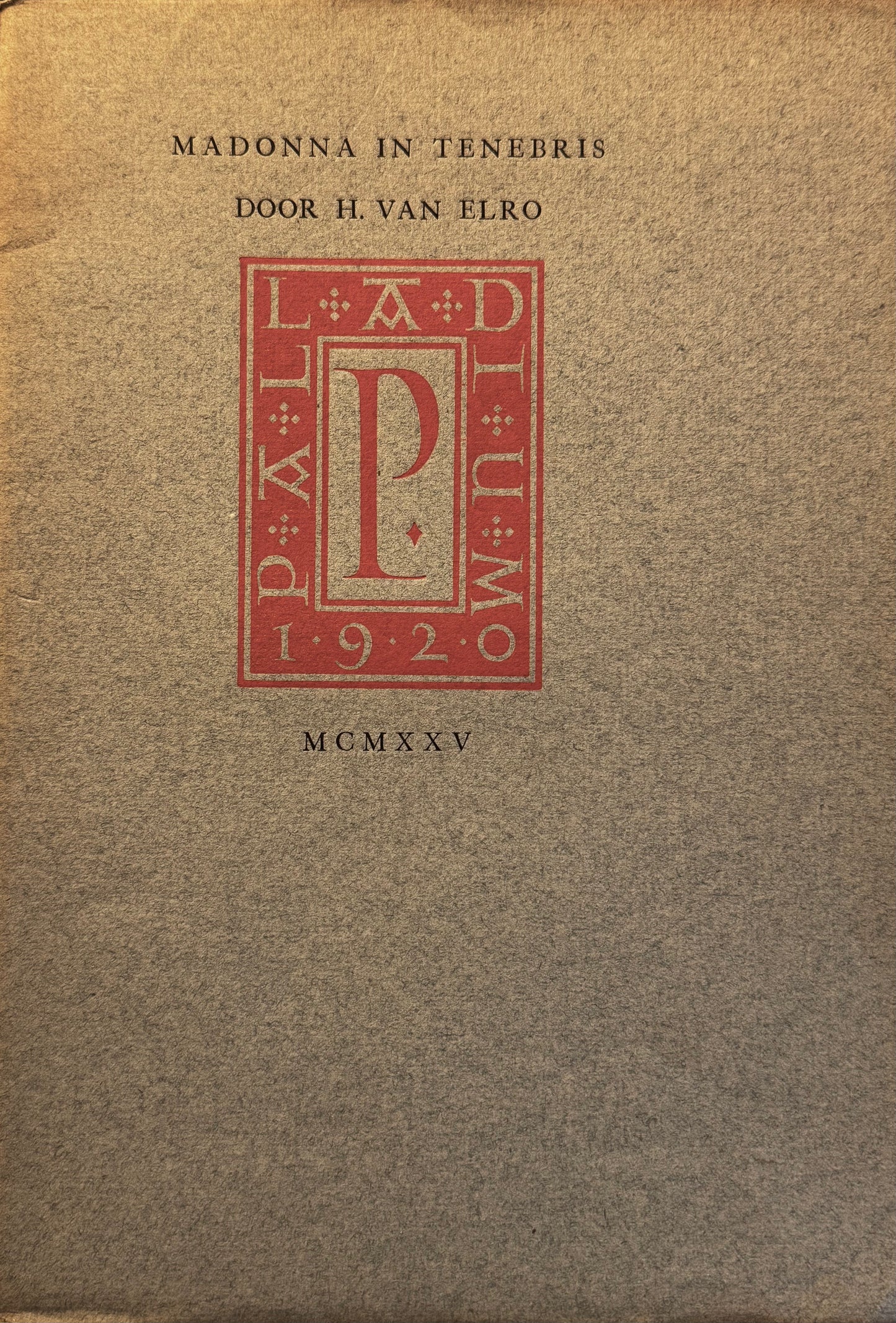 H. van Elro. Madonna in tenebris. Palladium 1925