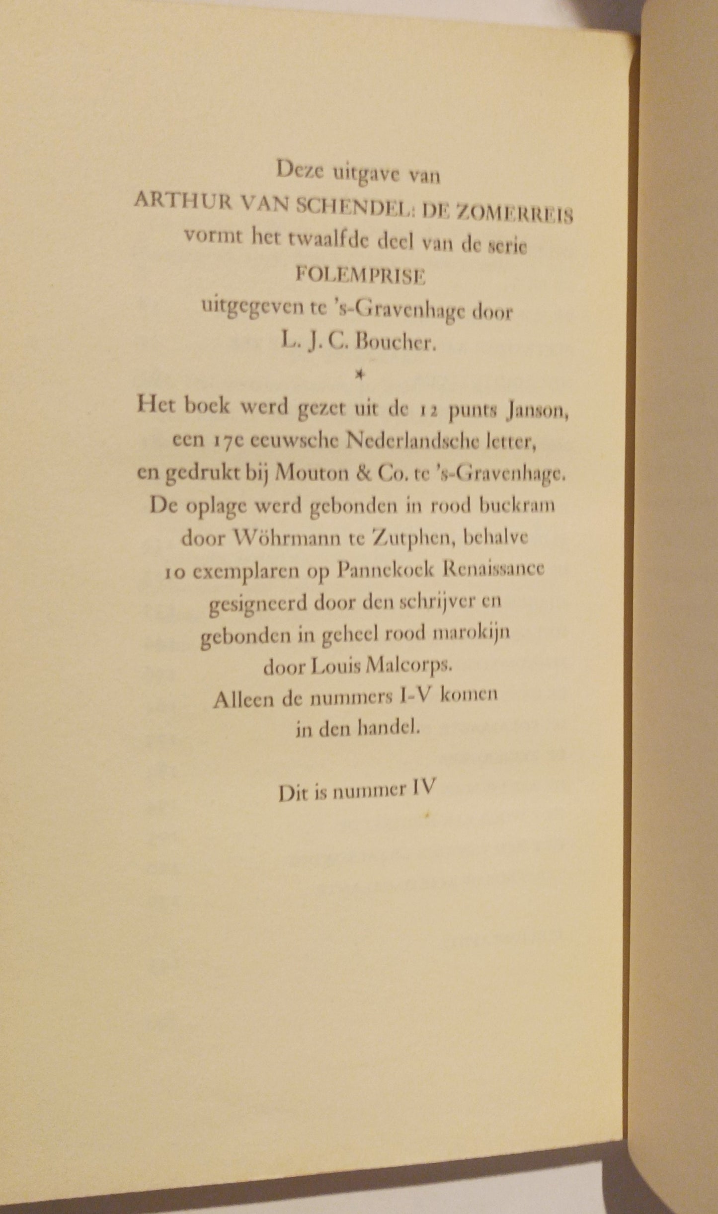 [Luxe] Schendel, Arthur van. De zomerreis.