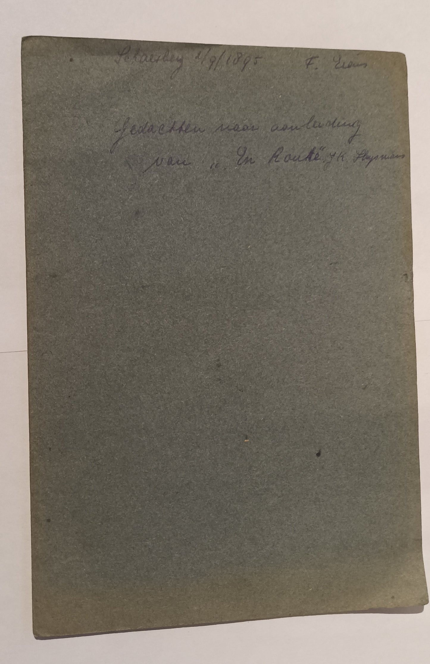 Erens, Frans. ‘Gedachten naar aanleiding van En Route [van] J.-K. Huysmans’