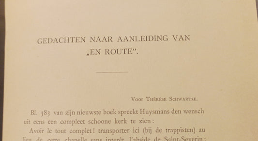 Erens, Frans. ‘Gedachten naar aanleiding van En Route [van] J.-K. Huysmans’