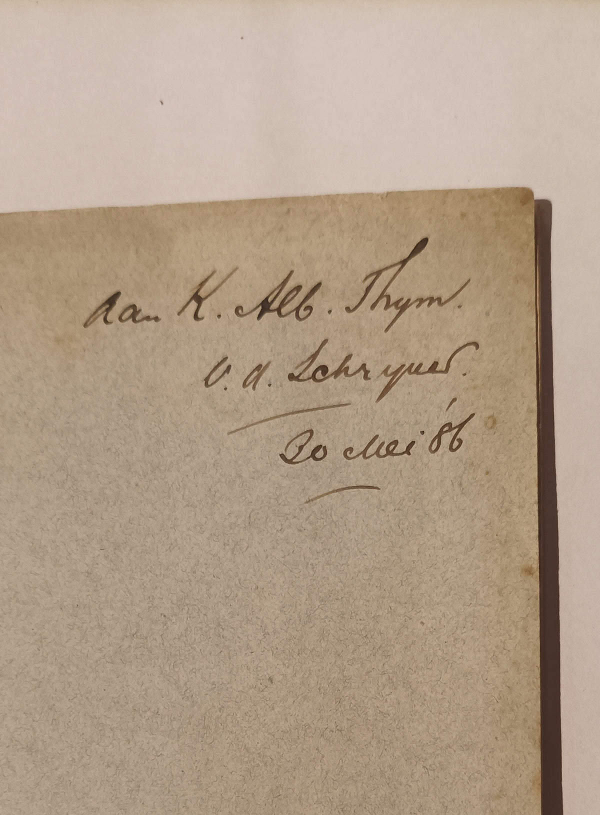 [Gesigneerd]  Albert Verwey. ‘Toen De Gids werd opgericht...’