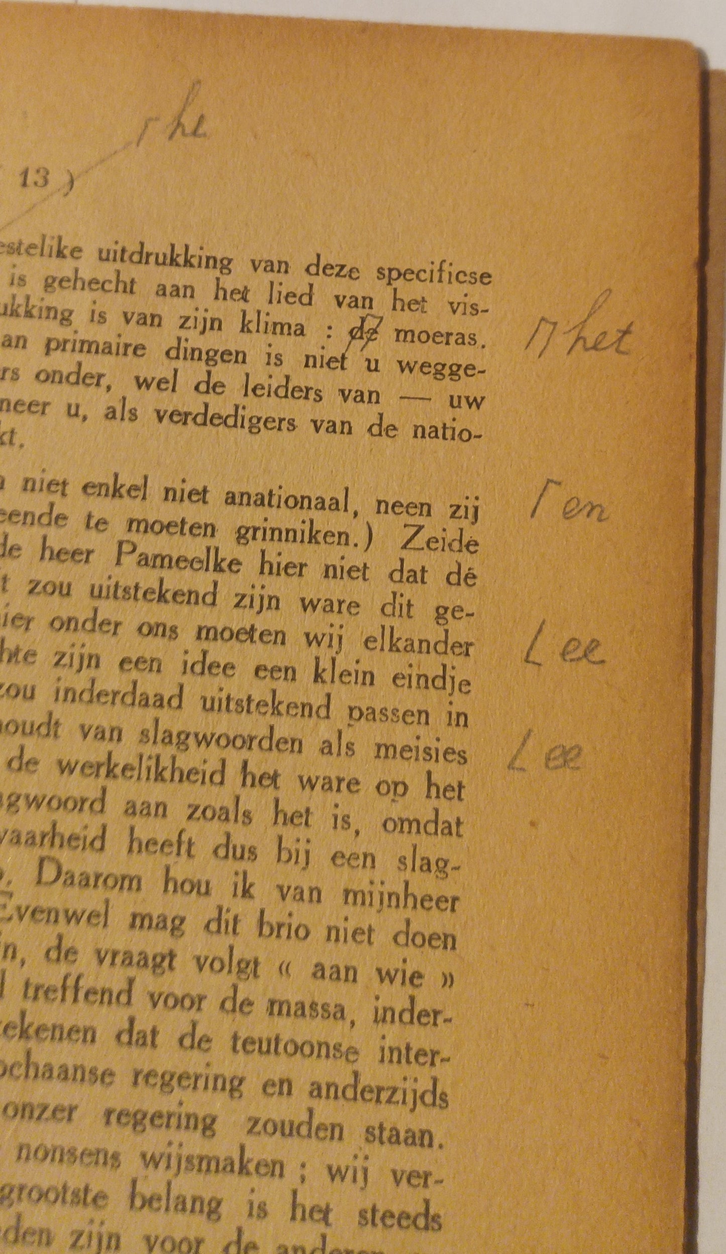 [Correctie-exemplaar]Ostaijen, Paul van. De trust der vaderlandsliefde. Met portret van de schrijver door Arnold Topp.