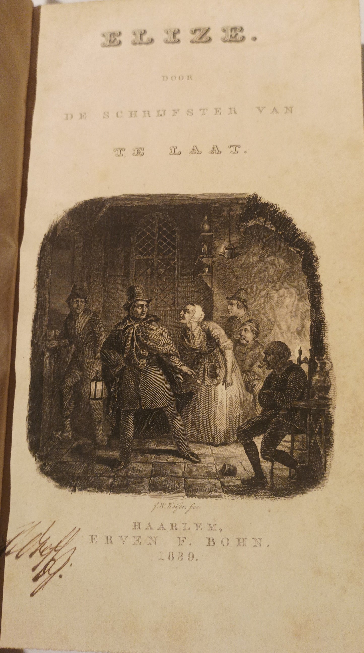 [Vrouwelijke schrijvers] ‘De schrijfster van Te laat’ [Elisabeth Johanna  Hasebroek] Elize.