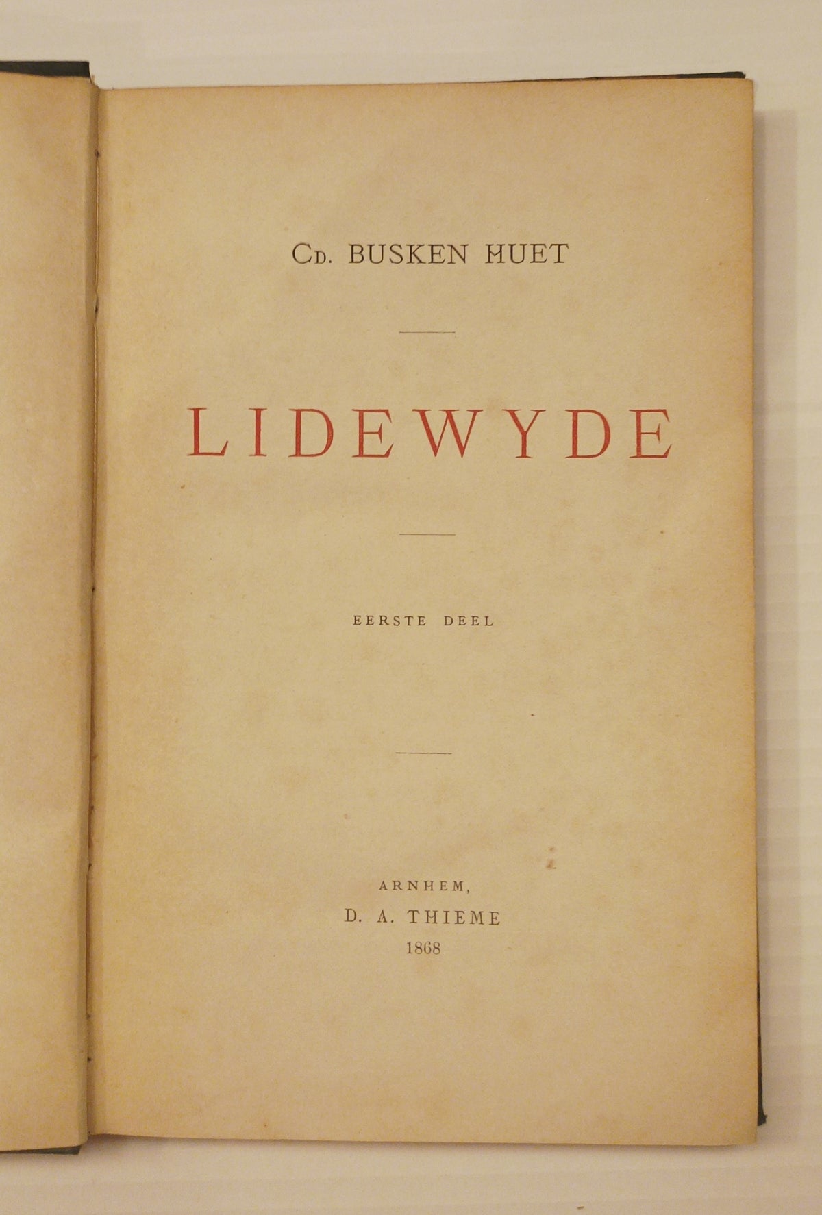 Conrad Busken Huet. Lidewyde.