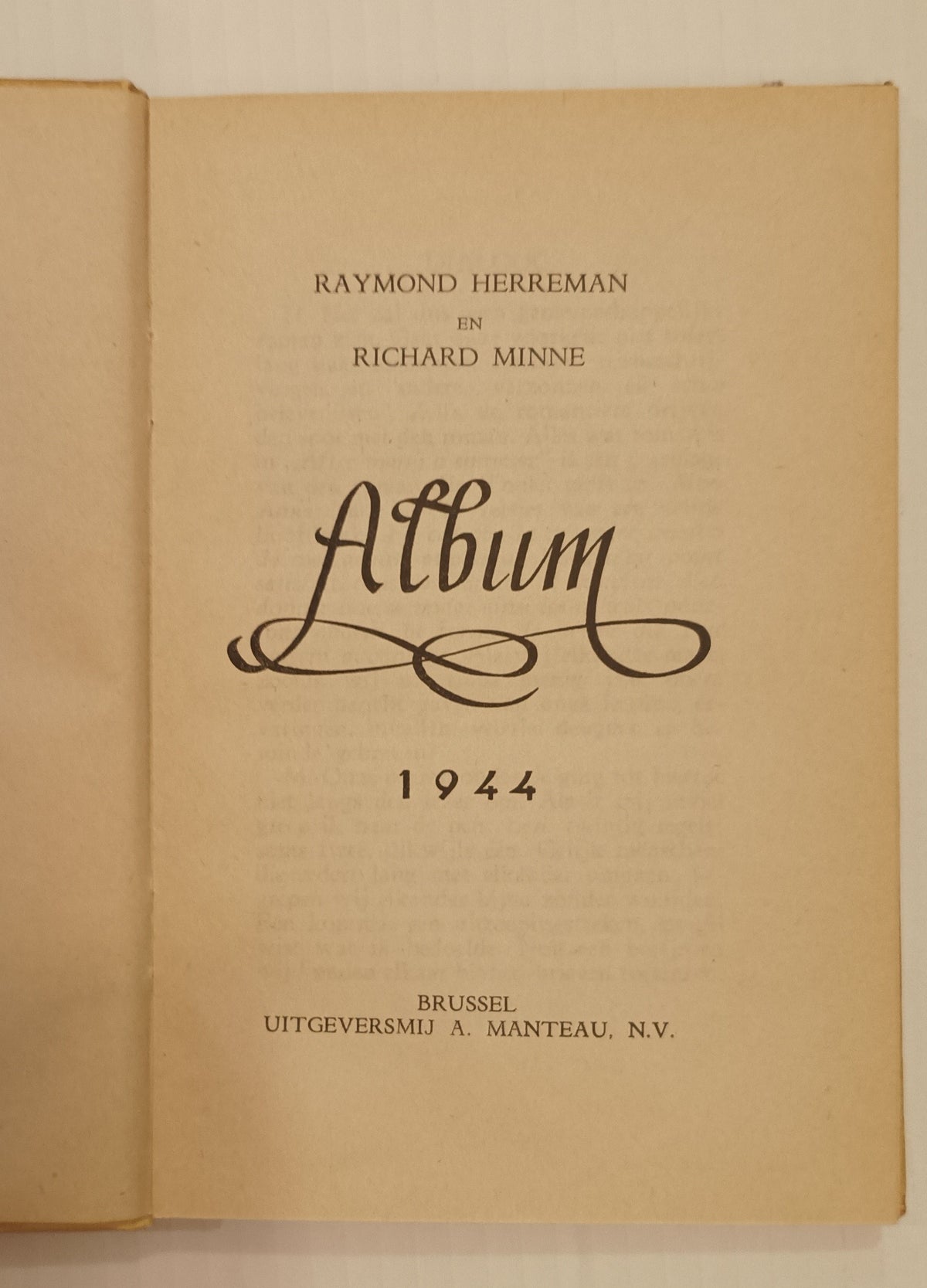 [Manuscript] Richard Minne & Raymond Herreman. Album 1944