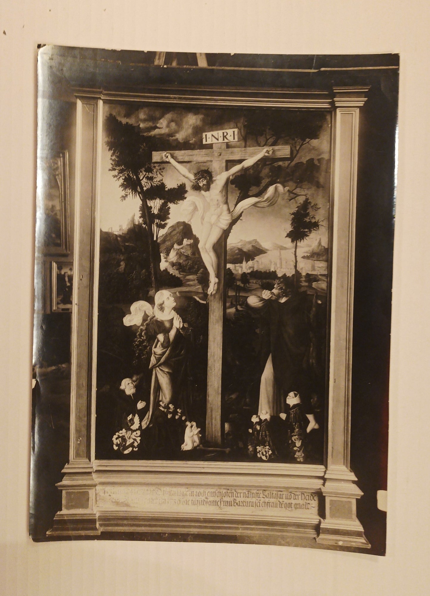 [Renaissance. Photography]. Album with ca. 60 mounted  photographic reproductions of mainly Renaissance artists from Rome and Firenze museums