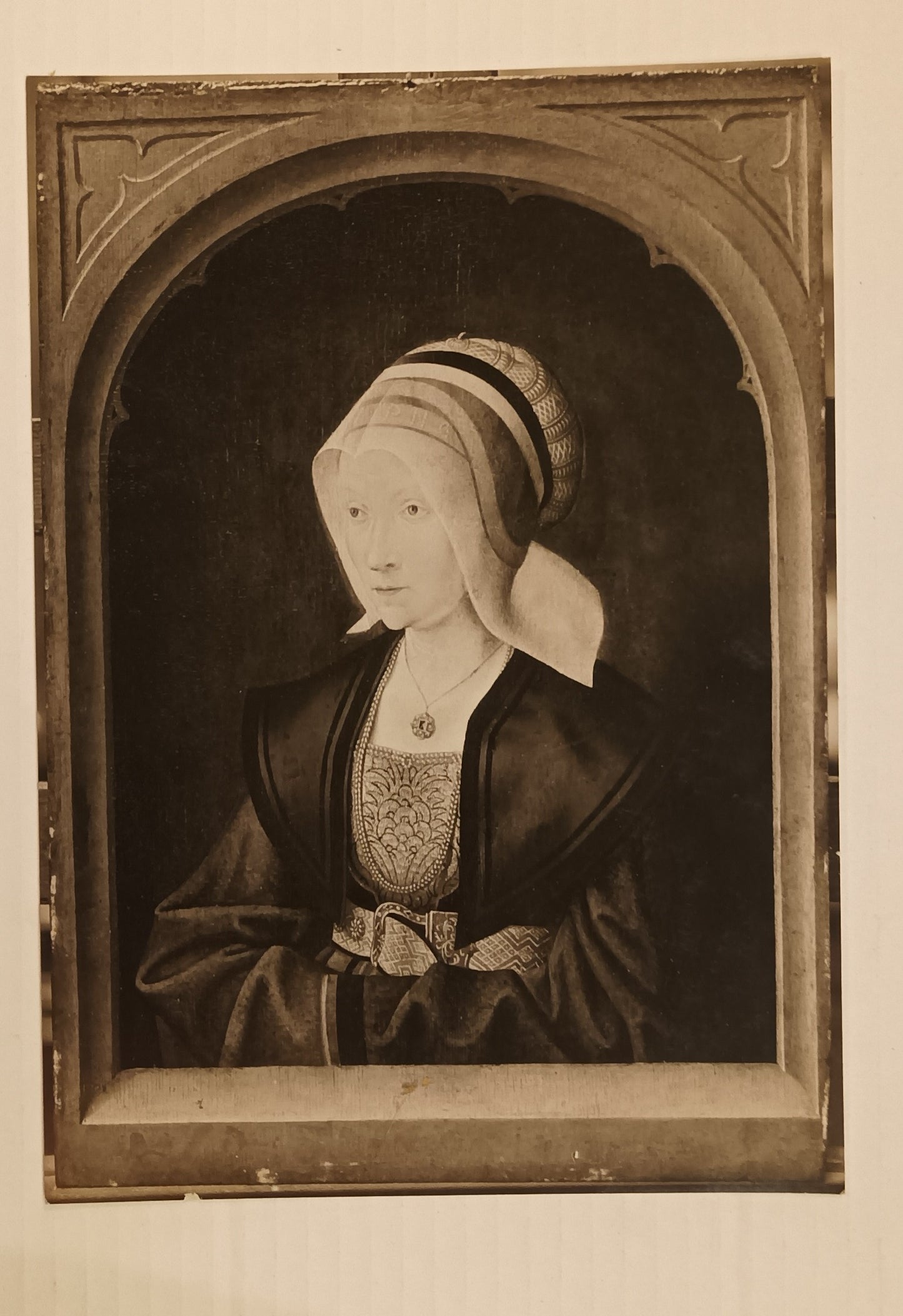 [Renaissance. Photography]. Album with ca. 60 mounted  photographic reproductions of mainly Renaissance artists from Rome and Firenze museums