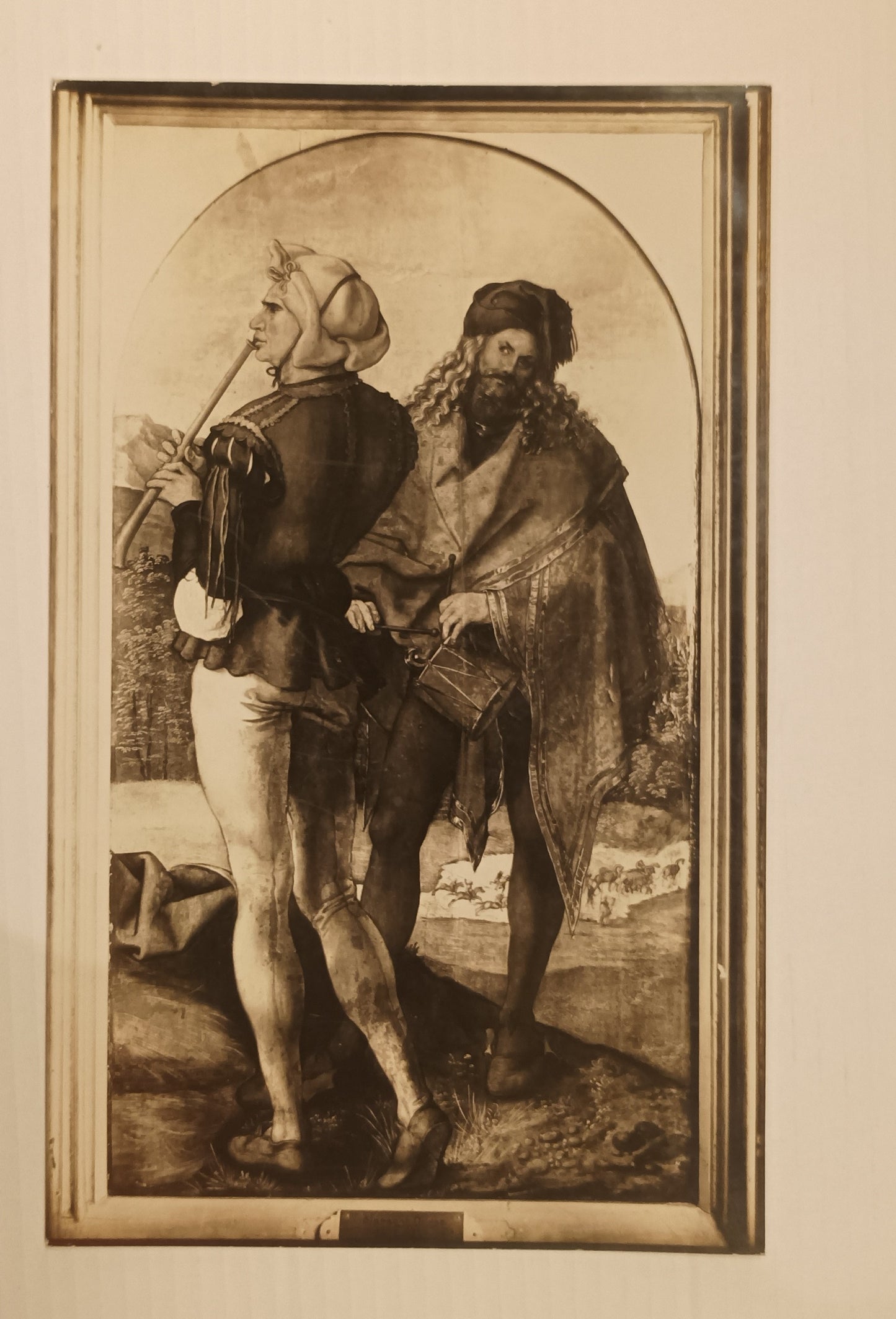 [Renaissance. Photography]. Album with ca. 60 mounted  photographic reproductions of mainly Renaissance artists from Rome and Firenze museums