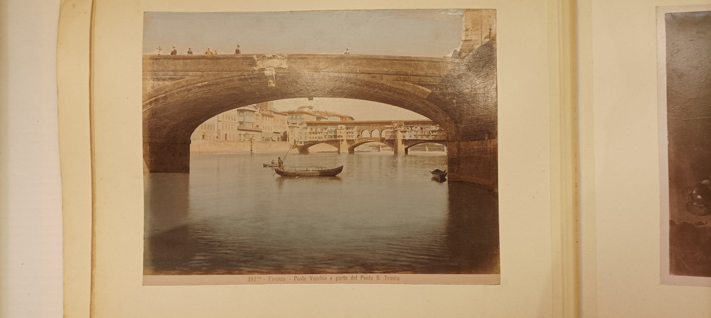 [Renaissance. Photography]. Album with ca. 60 mounted  photographic reproductions of mainly Renaissance artists from Rome and Firenze museums