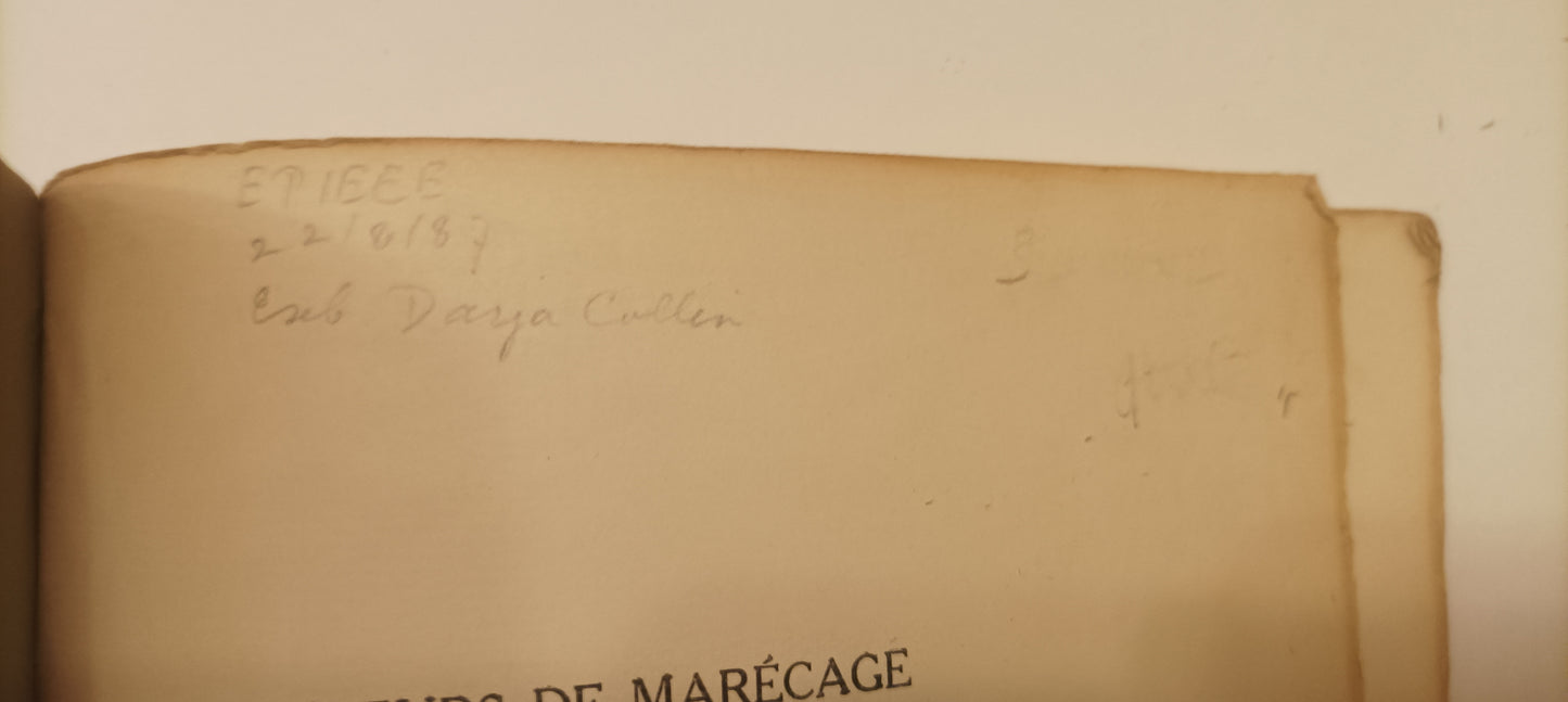 [EX BIBLIOTHECA DARJA COLLIN] J. Slauerhoff. Fleurs de Marécage