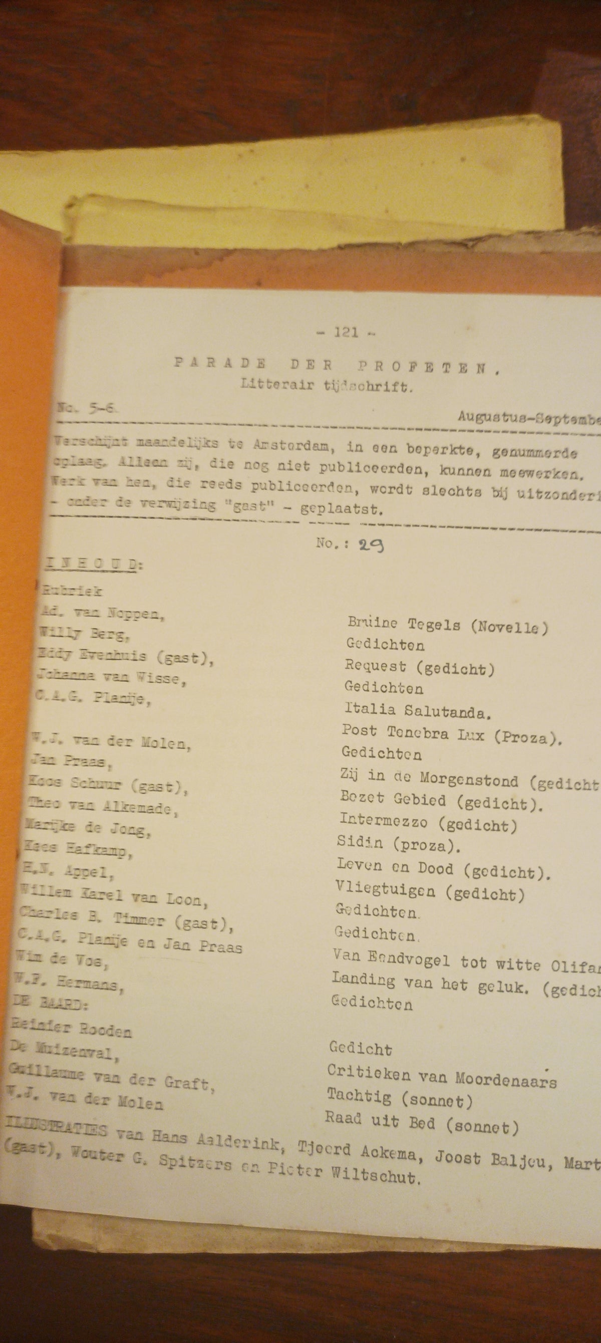 [DEBUUT. EIGEN EXEMPLAAR] W.F. Hermans '[4] Gedichten'