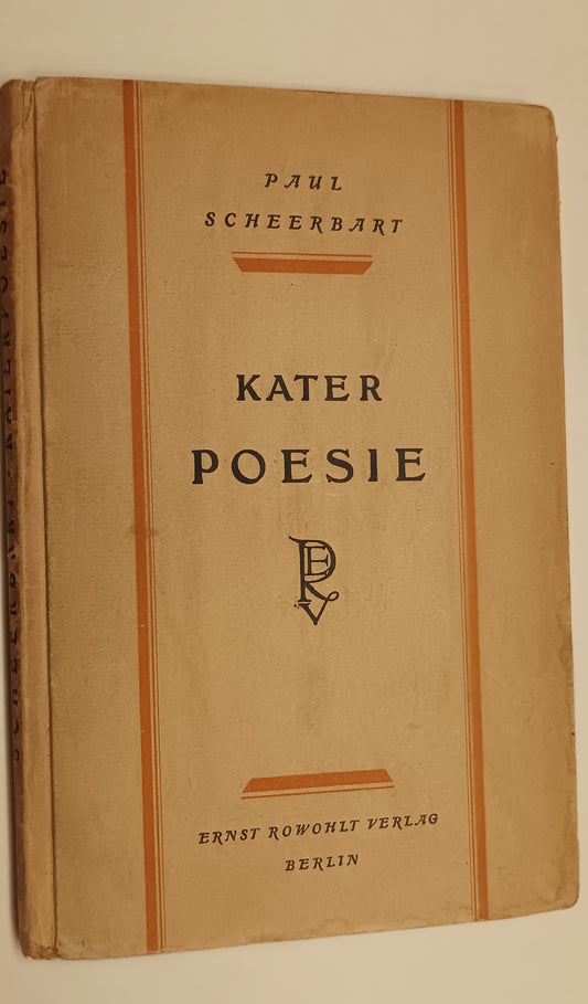 [Paul van Ostaijen] Paul Scheerbaart. Katerpoesie. Geschrieben in den Jahren 1898 und 1899.