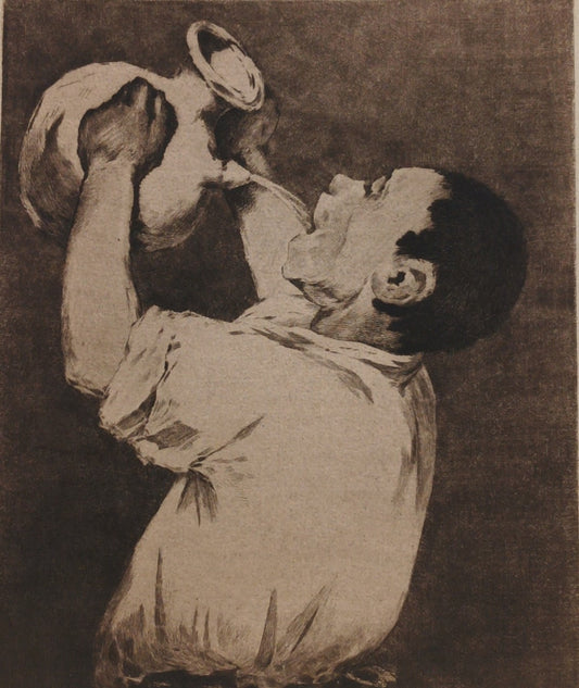 Henri Guérard after Édouard Manet (1832-1883). Le buveur d’eau.