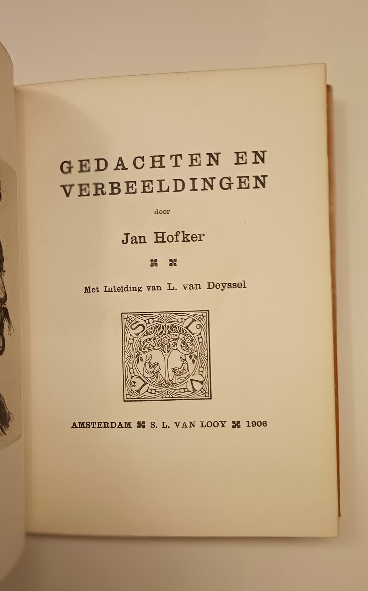 [Luxe] Jan Hofker. Gedachten en verbeeldingen. Met een Inleiding van L. van Deyssel.