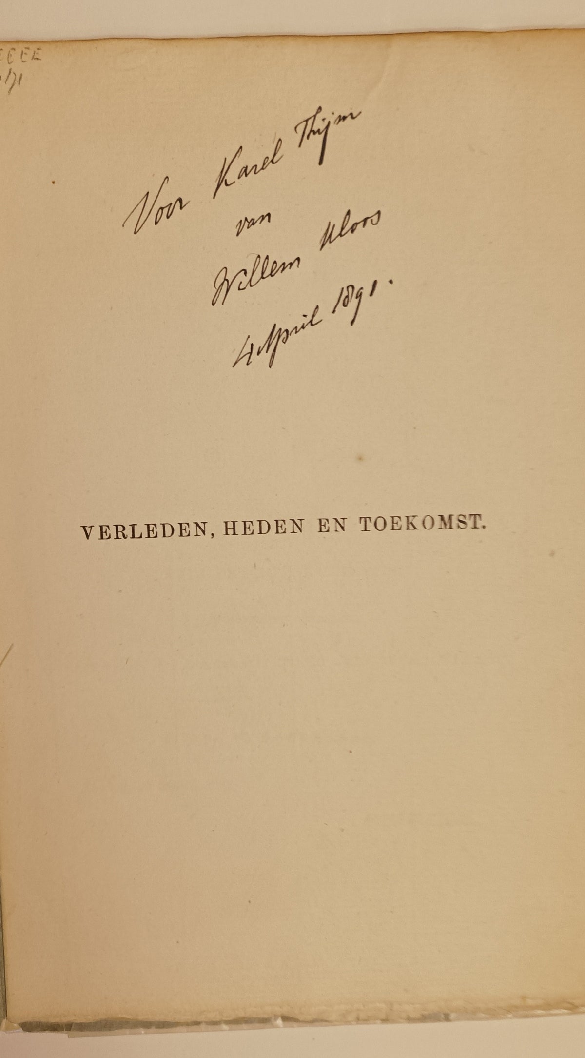 [Gesigneerd] Albert Verwey. Jacoba van Beieren.