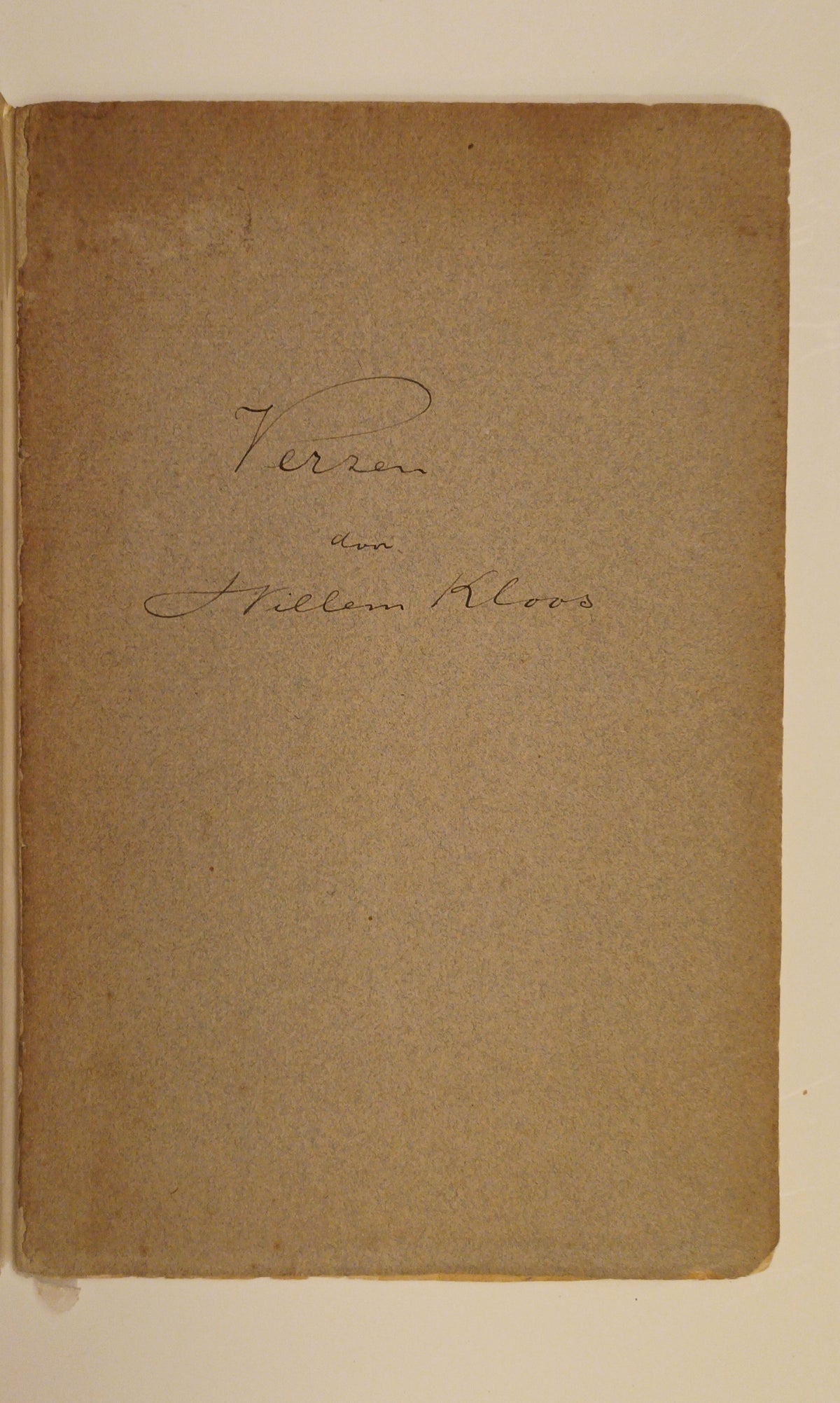 [Gesigneerd] Willem Kloos. Verzen.