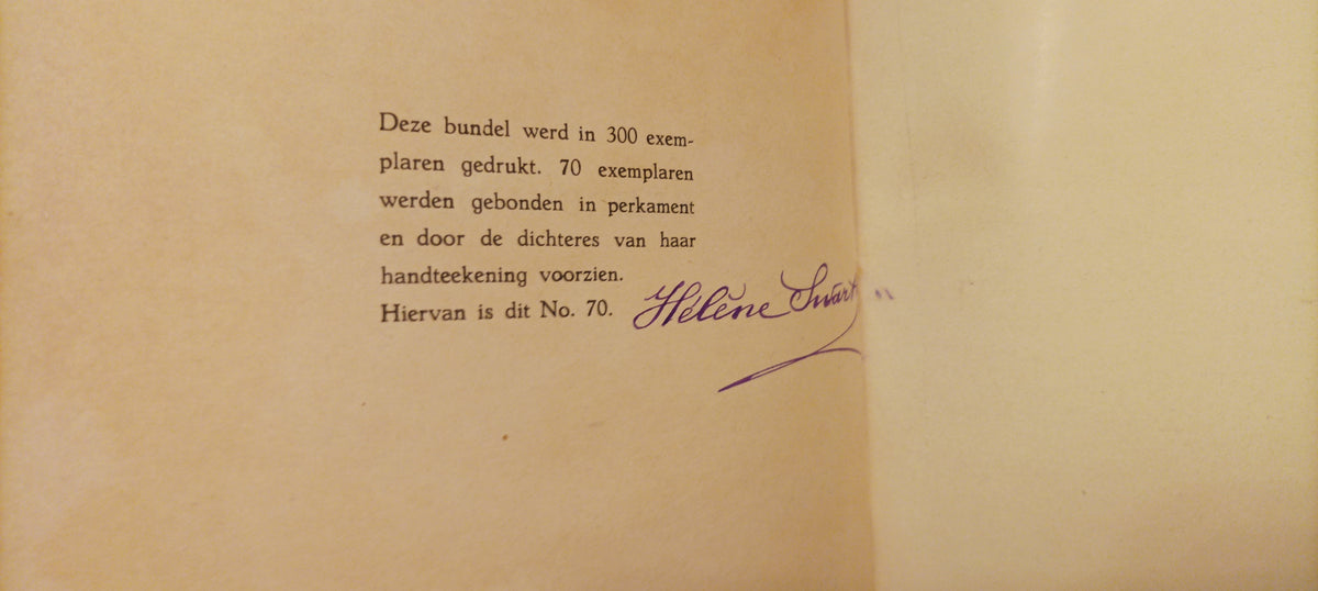 [Luxe] Hélène Swarth. Keurbundel van Honderd gedichten door de dichteres zelve gekozen.