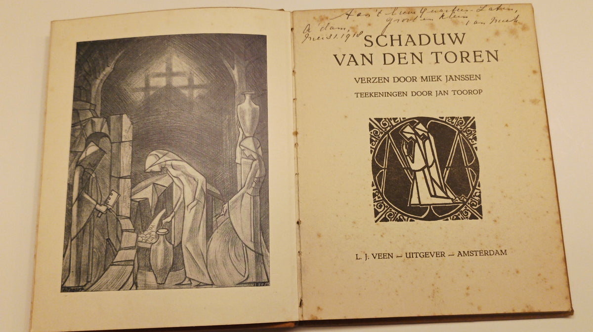 [Gesigneerd.] Miek Janssen. Schaduw van den toren. Verzen. Teekeningen door Jan Toorop. Amst