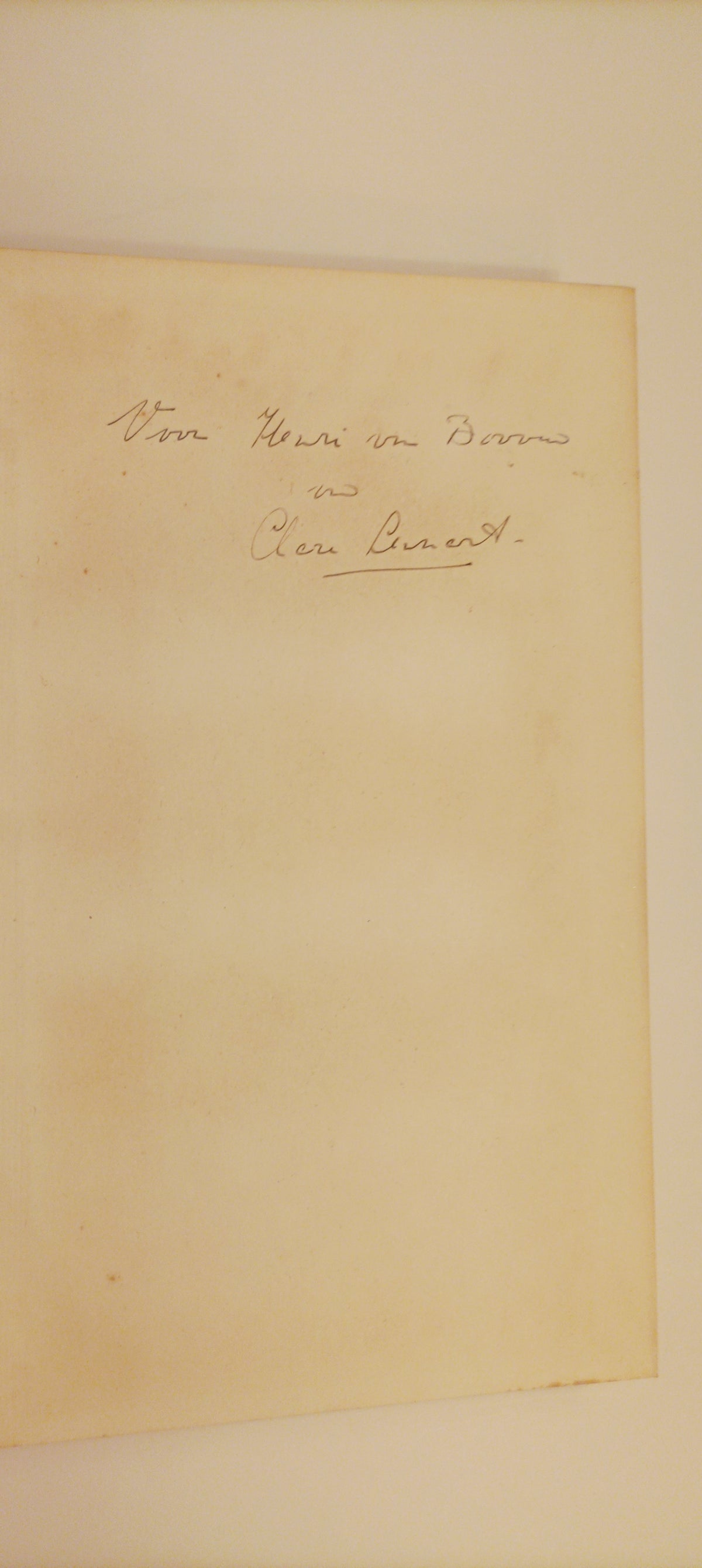 [Louis Couperus] Clare Lennart. Serenade uit de verte.