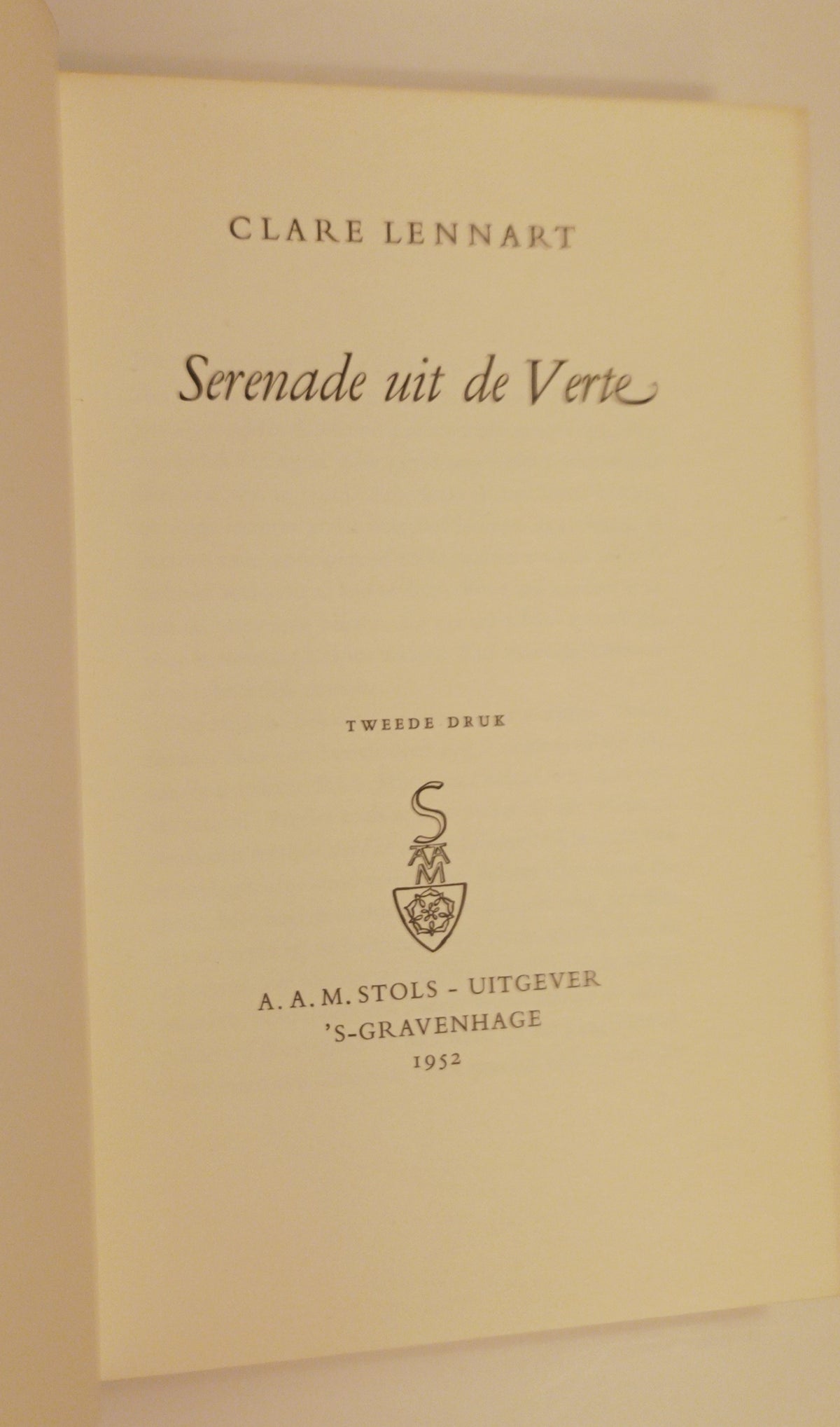 [Louis Couperus] Clare Lennart. Serenade uit de verte.