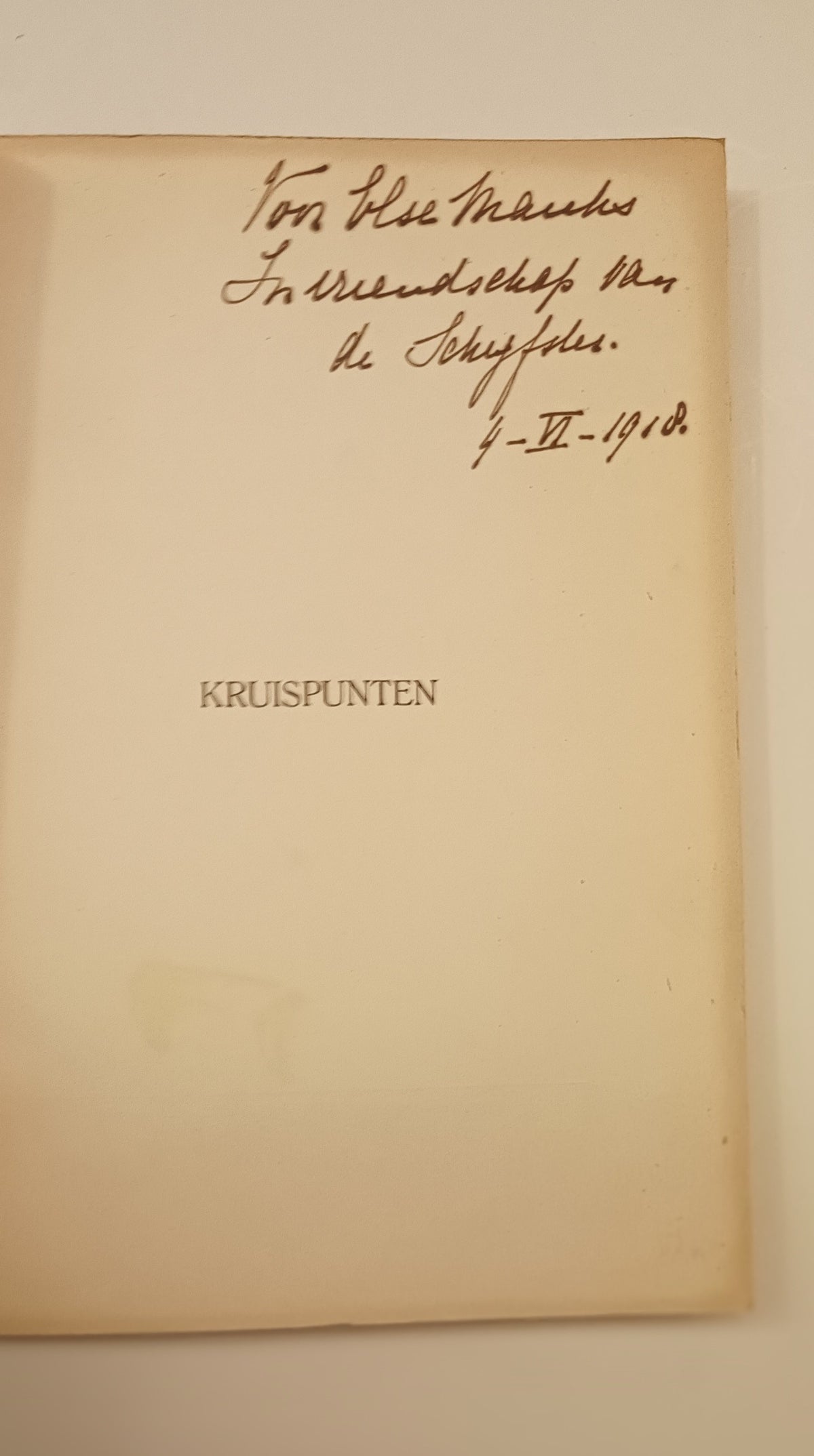 [Gesigneerd] Jo van Ammers-Küller. Kruispunten.