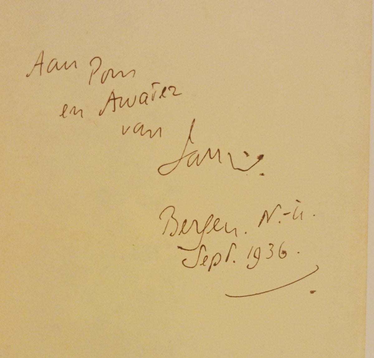 [Gesigneerd] A. Roland Holst. Voorteekens.