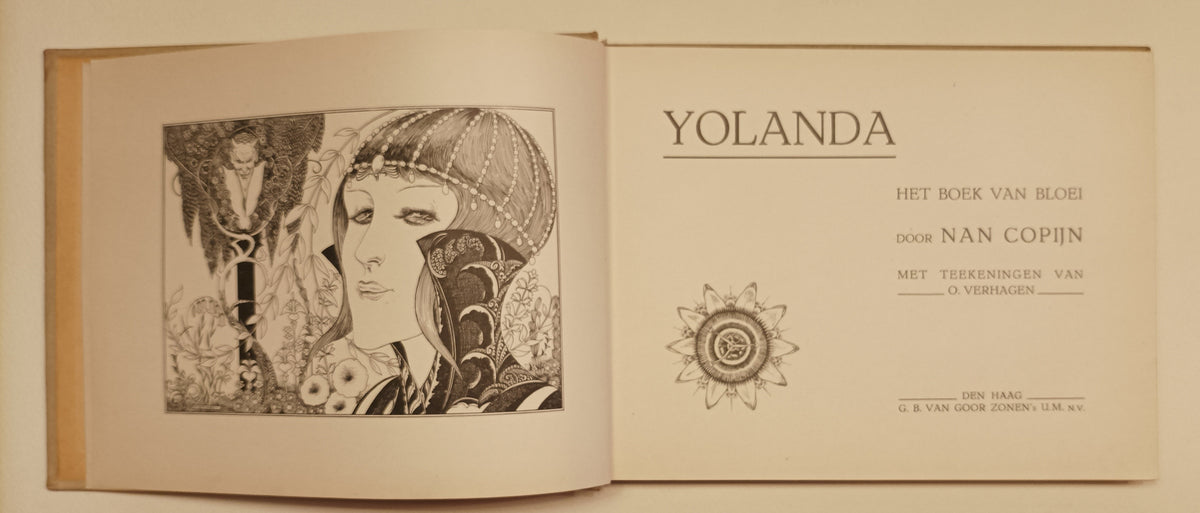 Nan Copijn. Yolanda. Het boek van bloei. Met teekeningen van O.[tto] Verhagen.
