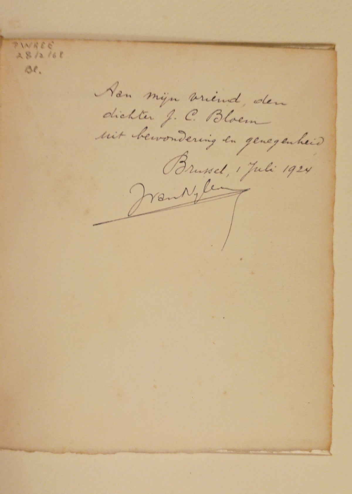 [Gesigneerd] Jan van Nijlen. De lokstem