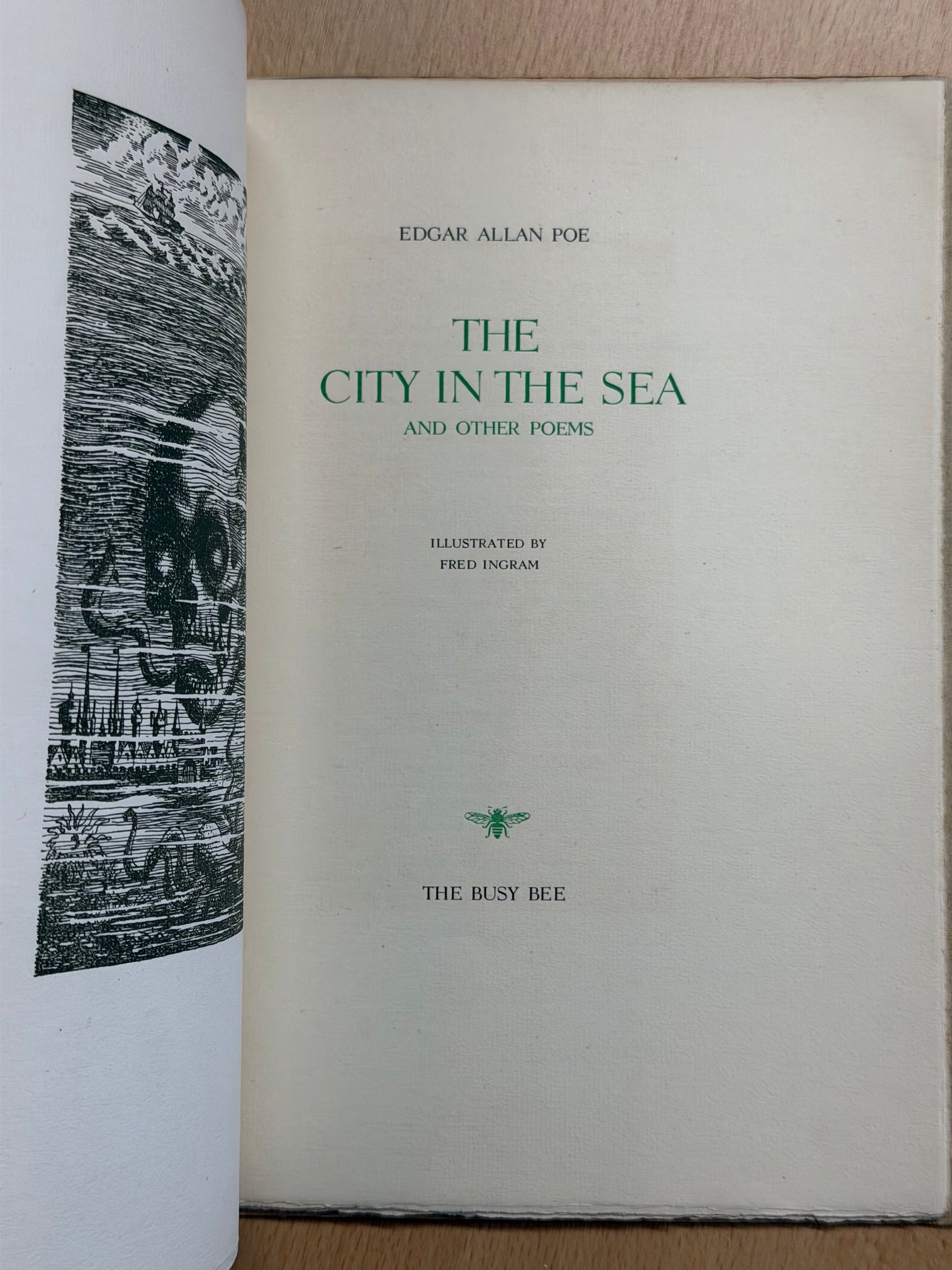 EDGAR ALLAN POE. THE CITY IN THE SEA AND OTHER POEMS. ILLUSTRATED BY FRED INGRAM
