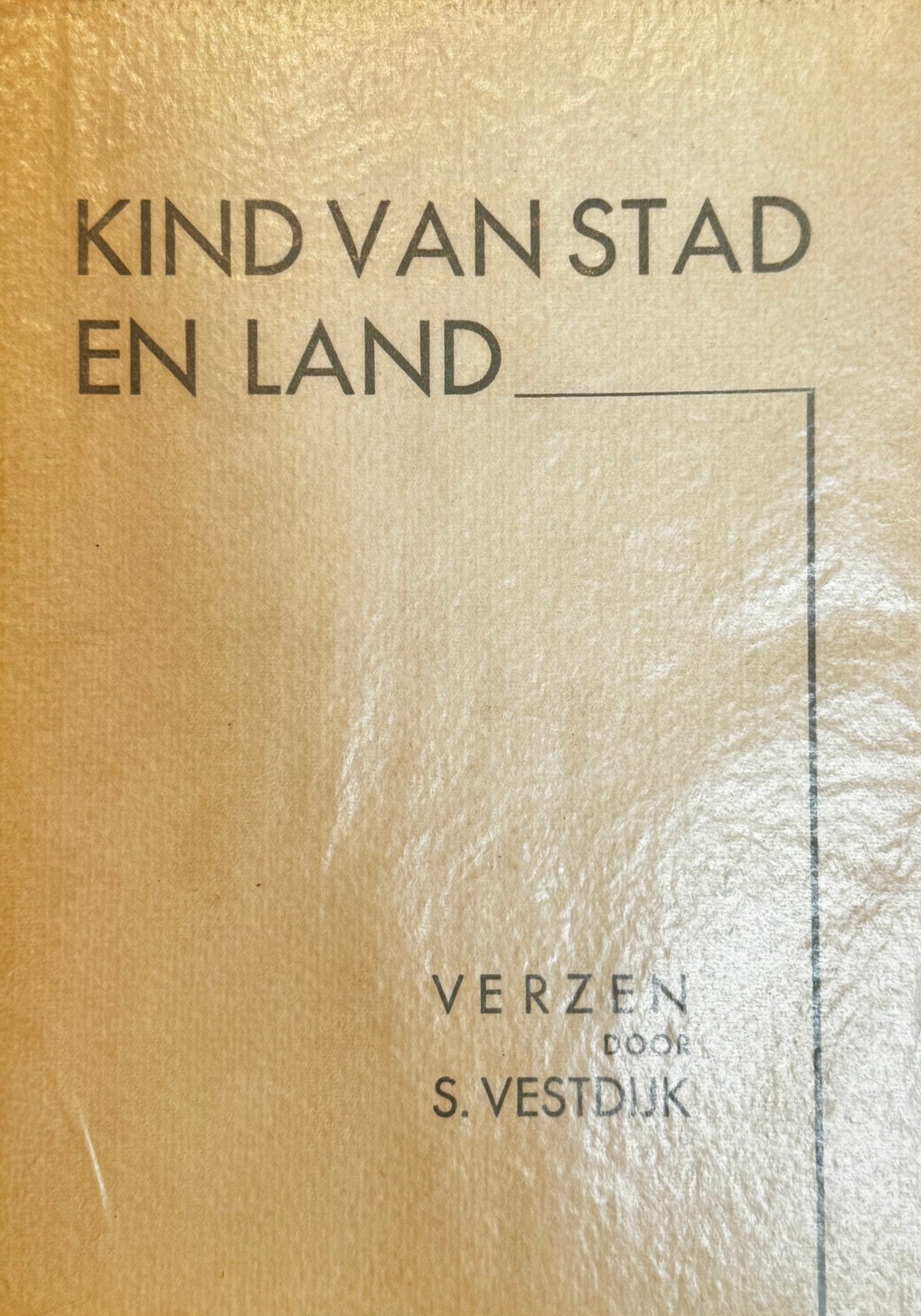 Simon Vestdijk, Kind van stad en land. Verzen. Rotterdam, Nijgh en Van Ditmar, 1936