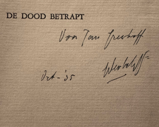 Simon Vestdijk, De dood betrapt. Rotterdam, Nijgh en Van Ditmar, 1935