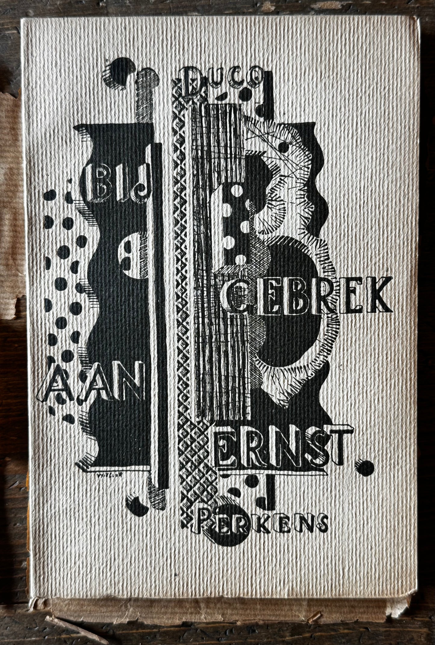 E. du Perron, Bij gebrek aan ernst. Bussum, W.N. Dinger, 1926