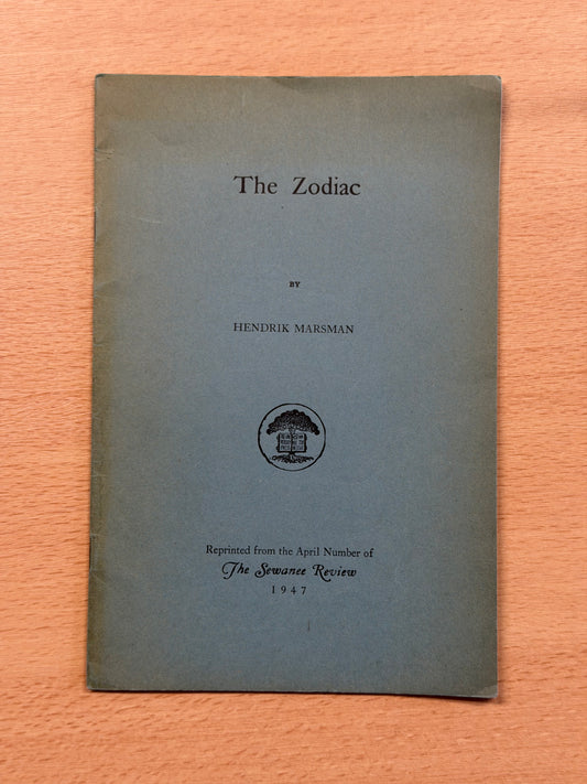 HENDRIK MARSMAN. The Zodiac. 1947