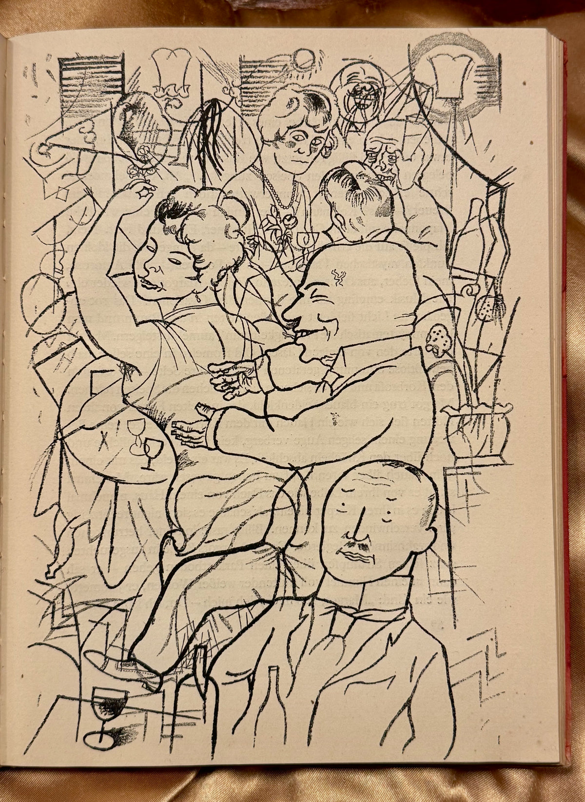 Grosz, George] Huelsenbeck, Richard Doctor Billig am Ende. Ein Roman. Mit acht Zeichnungen von George Grosz. München, Kurt Wolff Verlag, 1920