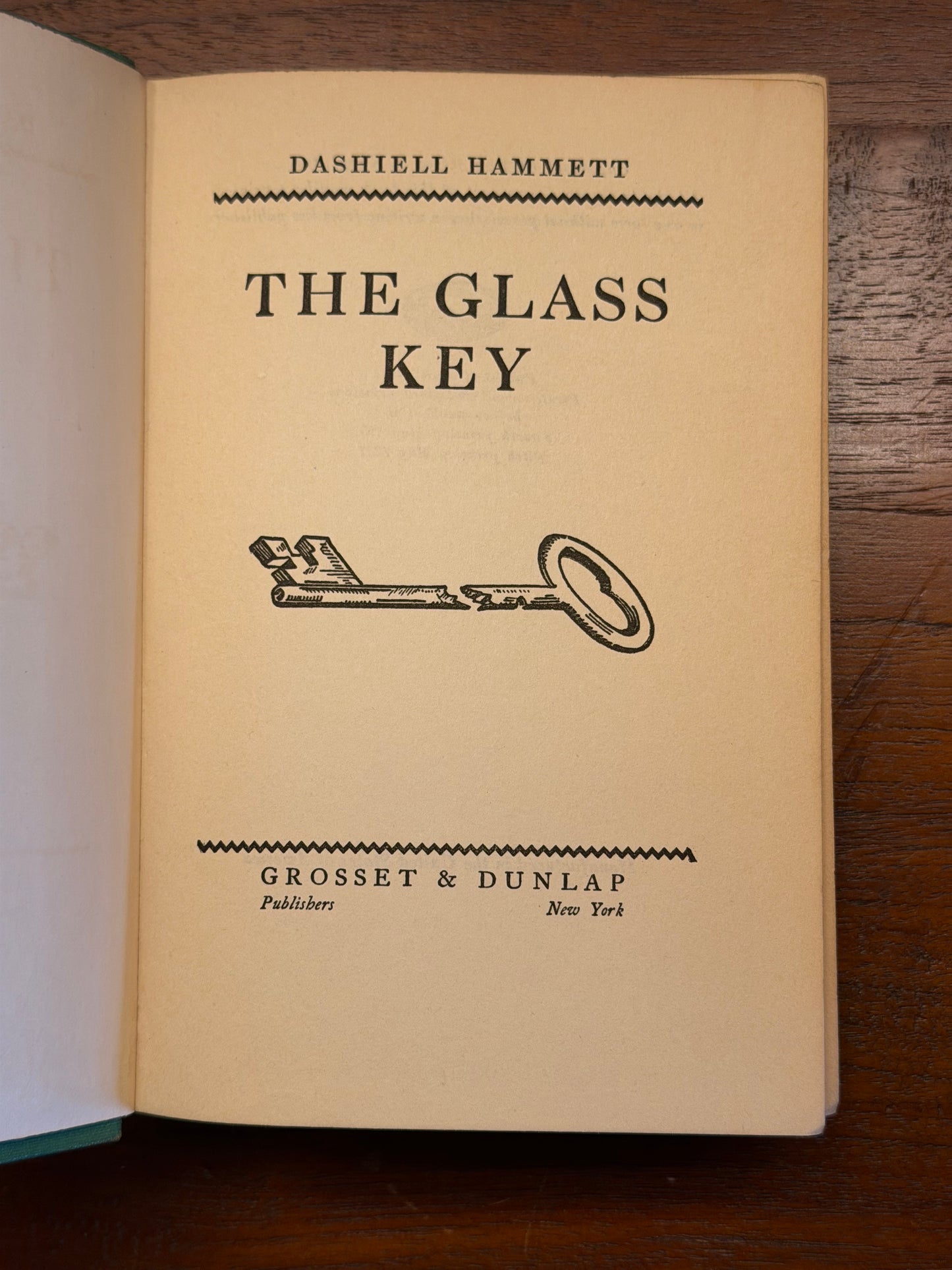 DASHIELL HAMMETT. THE GLASS KEY
