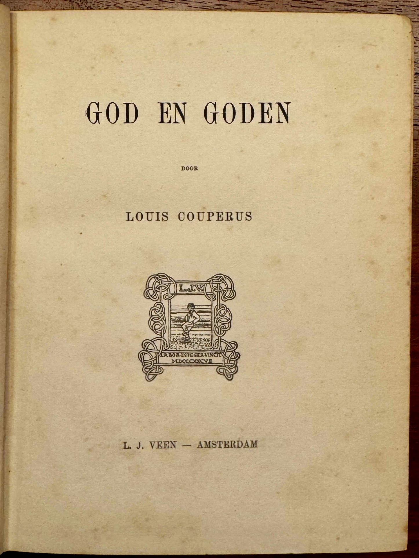 Couperus, Louis God en Goden. Amsterdam, Veen, [1903].