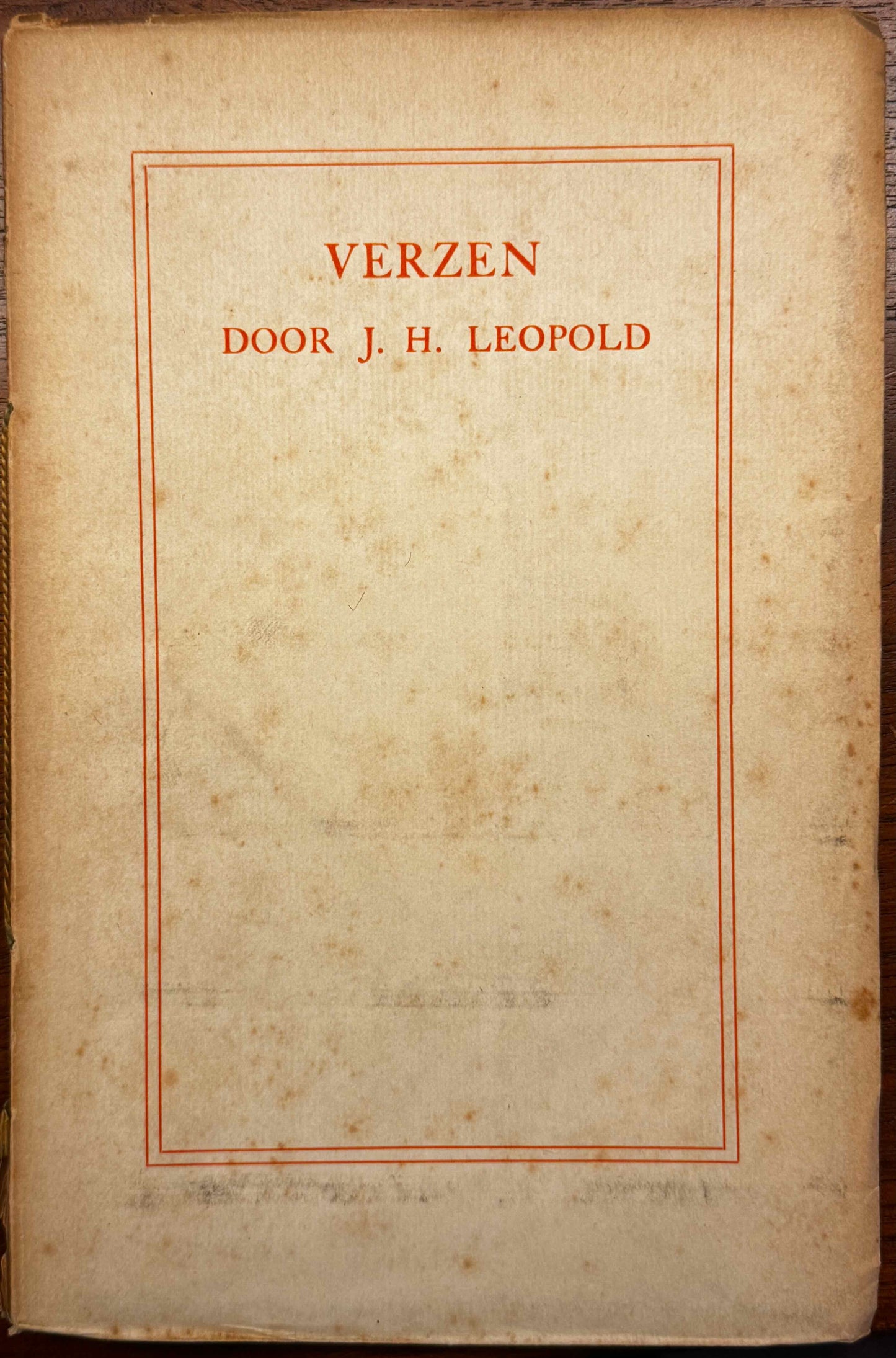 Leopold, J.H. Verzen. P.C. Boutens/Ed. Verbeke, Brugge, 1912.