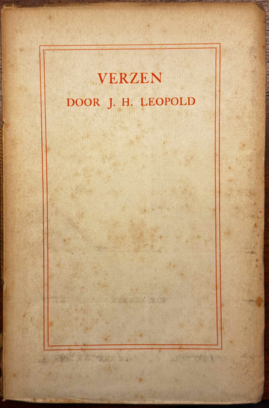 Leopold, J.H. Verzen. P.C. Boutens/Ed. Verbeke, Brugge, 1912.