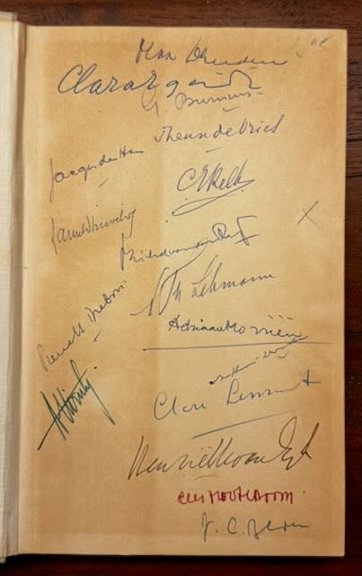 [Multisignata] Elsschot, Willem De verlossing Amst., Van Kampen, z.j. 3e dr. Gebonden met stofomslag.