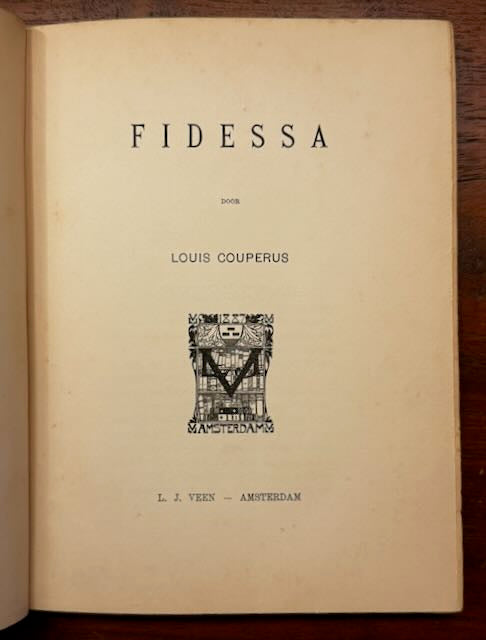 Couperus, Louis Fidessa. Amsterdam, Veen, [1899].