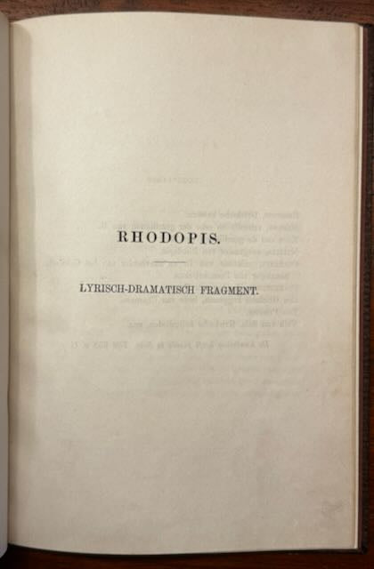 [GESIGNEERD DEBUUT!]] Kloos, Willem Rhodopis. Lyrisch-dramatisch fragment. Z.p., z.j. [1880]