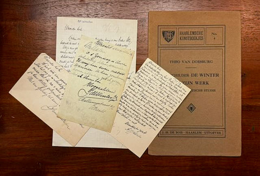 [De Stijl. Manuscript] Doesburg, Theo van De schilder [Janus] De Winter en zijn werk. Psychoanalytische studie. Haarlem, De Bois, [1916].