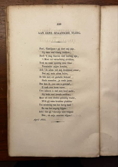 [Vrouwelijke schrijvers] Rijfkogel, Albertine Elisabeth Dichtlievende gedachten. Haren ouders nagelaten. Gedrukt voor Vrienden en Betrekkingen, Amsterdam, 1838.
