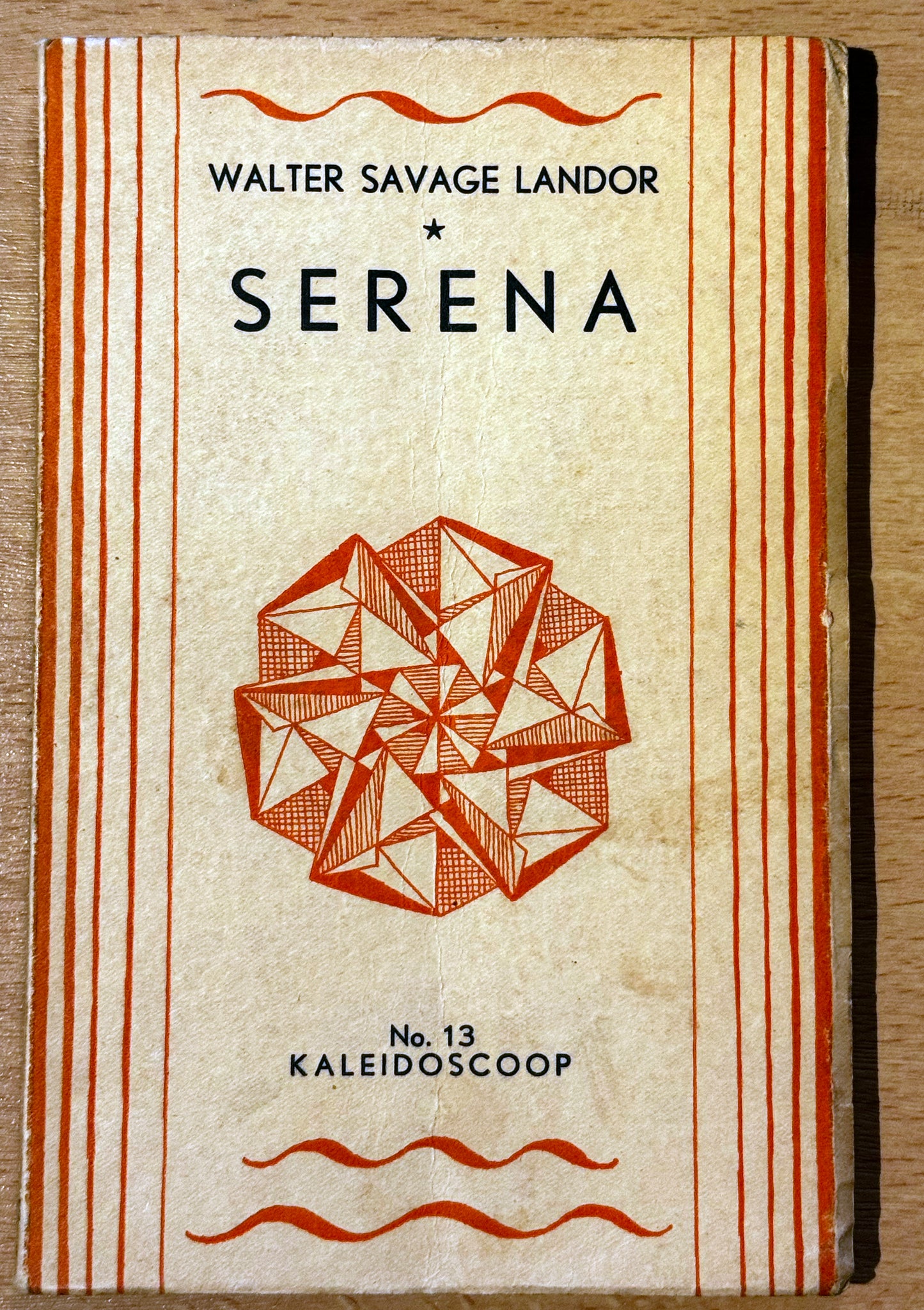Walter Savage Landor. Serena vertaald door E. du Perron. Maastricht en Brussel, A.A. M&nbsp; Stols. Serie Kaleidoscoop No 13.