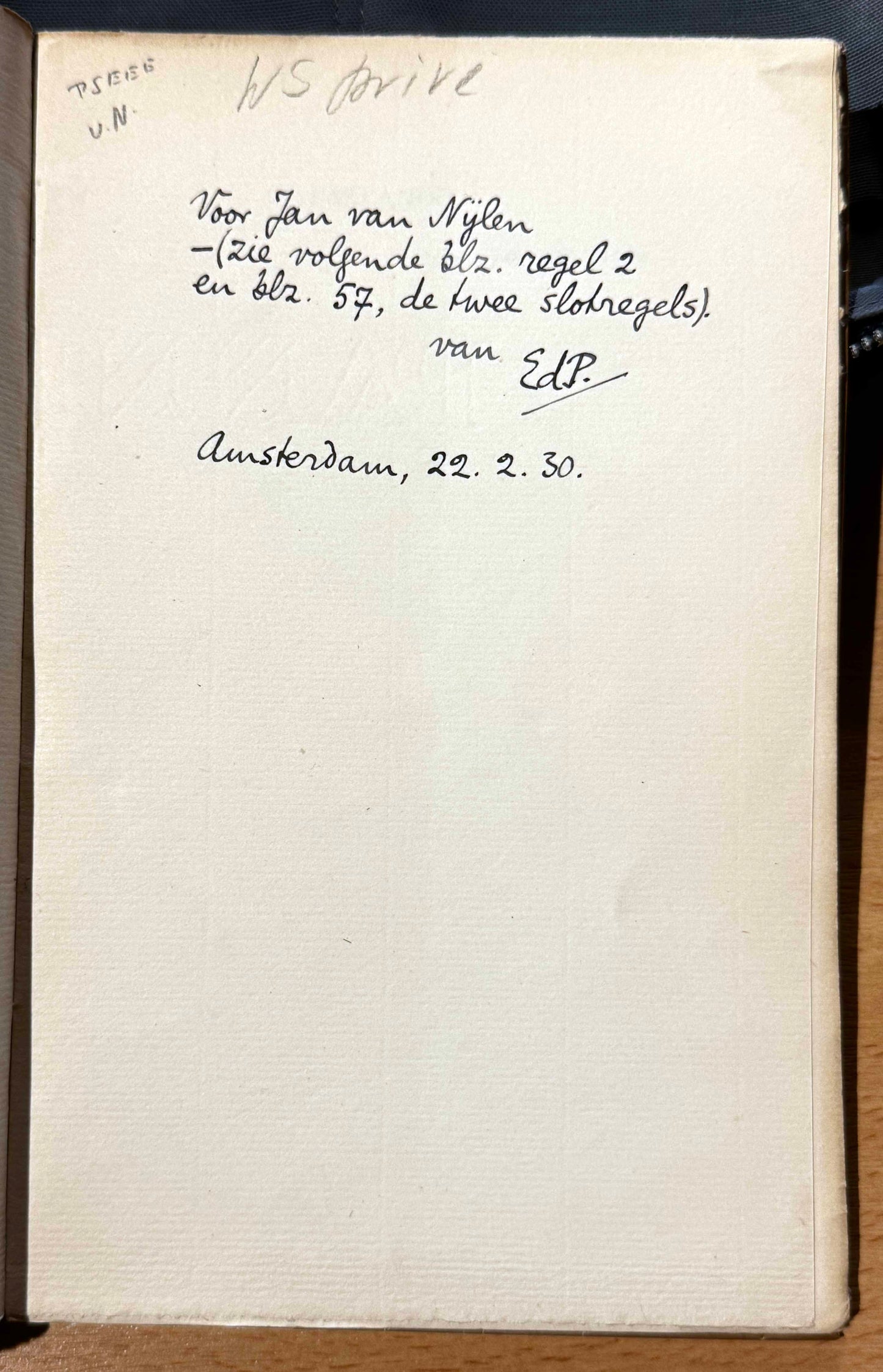 E.du Perron. Parlando. Maastricht &amp; Brussel, A.A.M. Stols, 1930