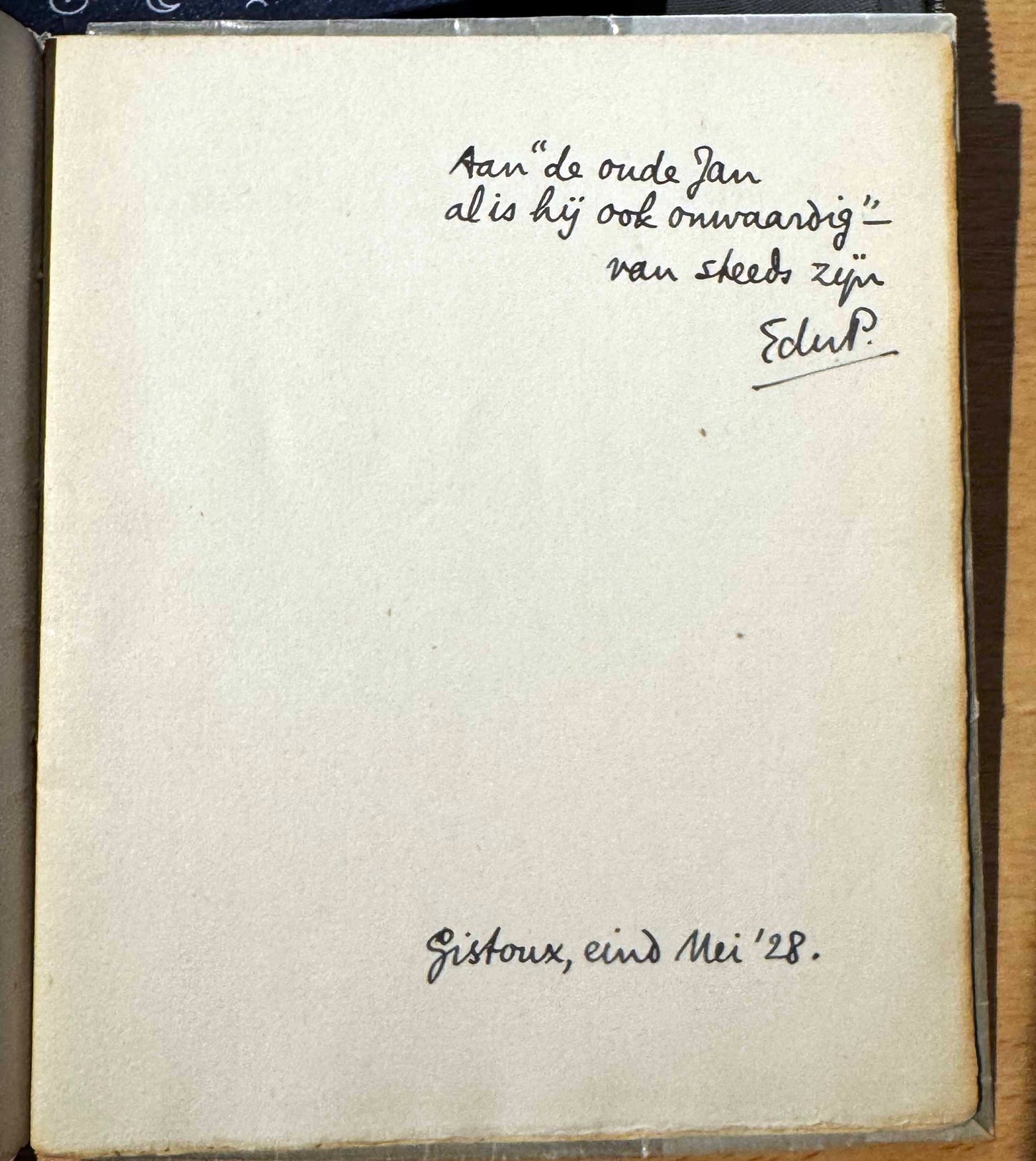 E.du Perron. Gebed bij de harde dood. Brussel, A.A.-M. Stols, 1928